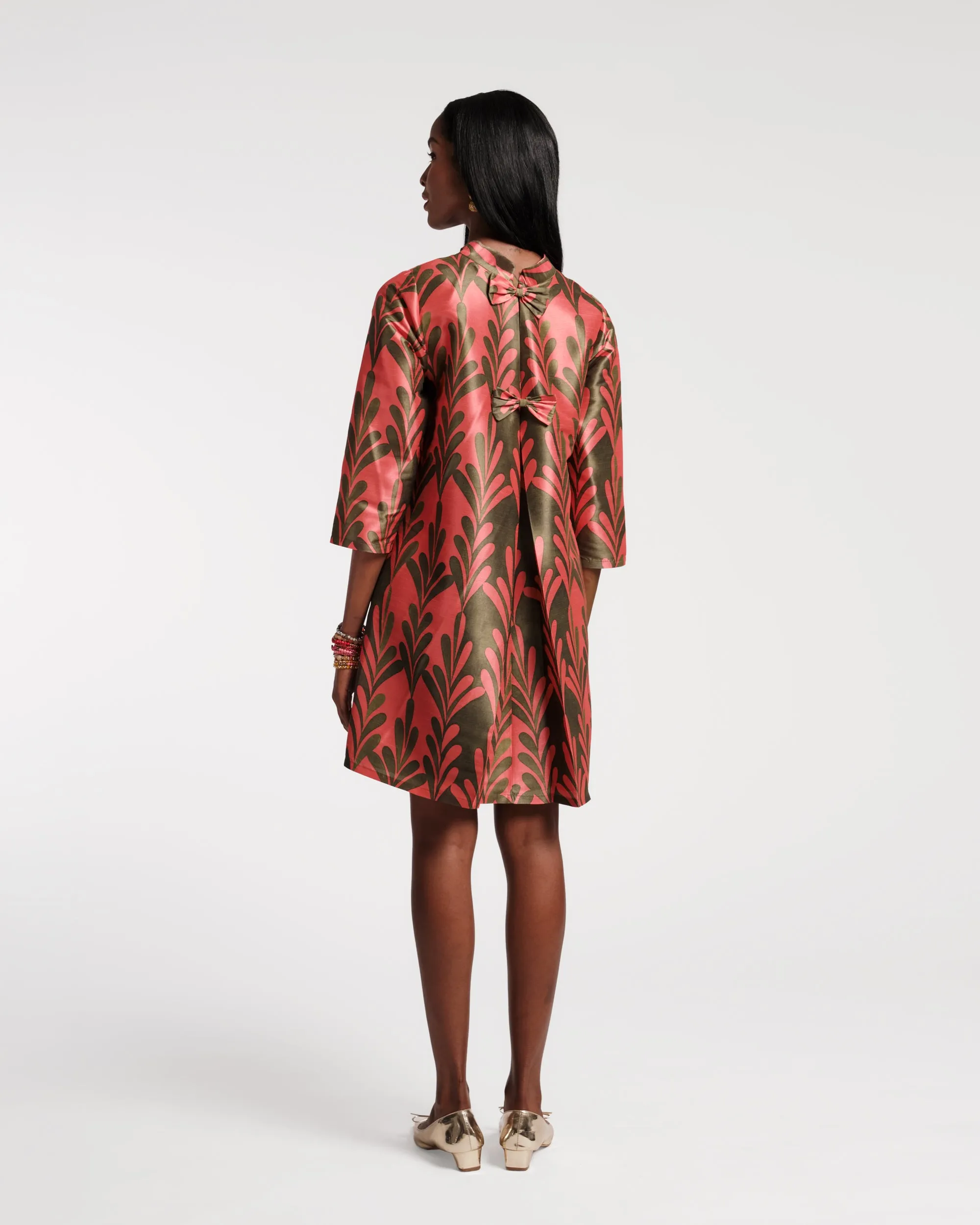 Diplomat Mini Dress - Royal Palm Watermelon sold by Frances Valentine product image thumbnail 5