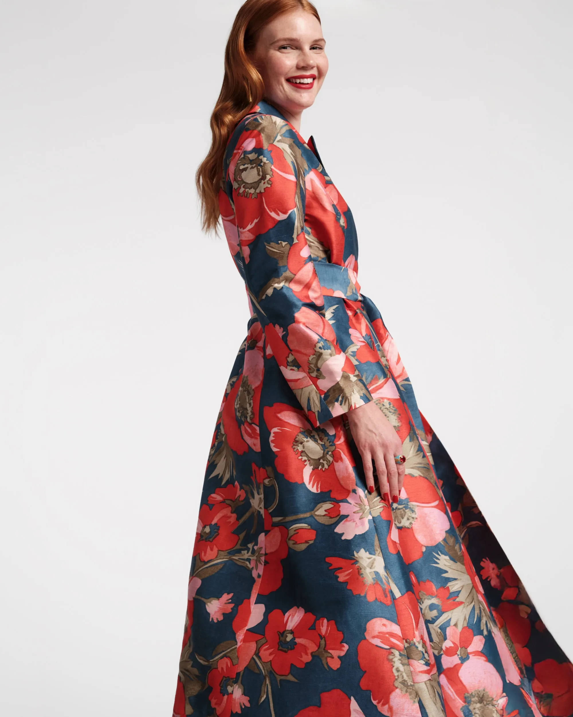 Lucille Wrap Dress - Paradise Poppy sold by Frances Valentine product image thumbnail 2