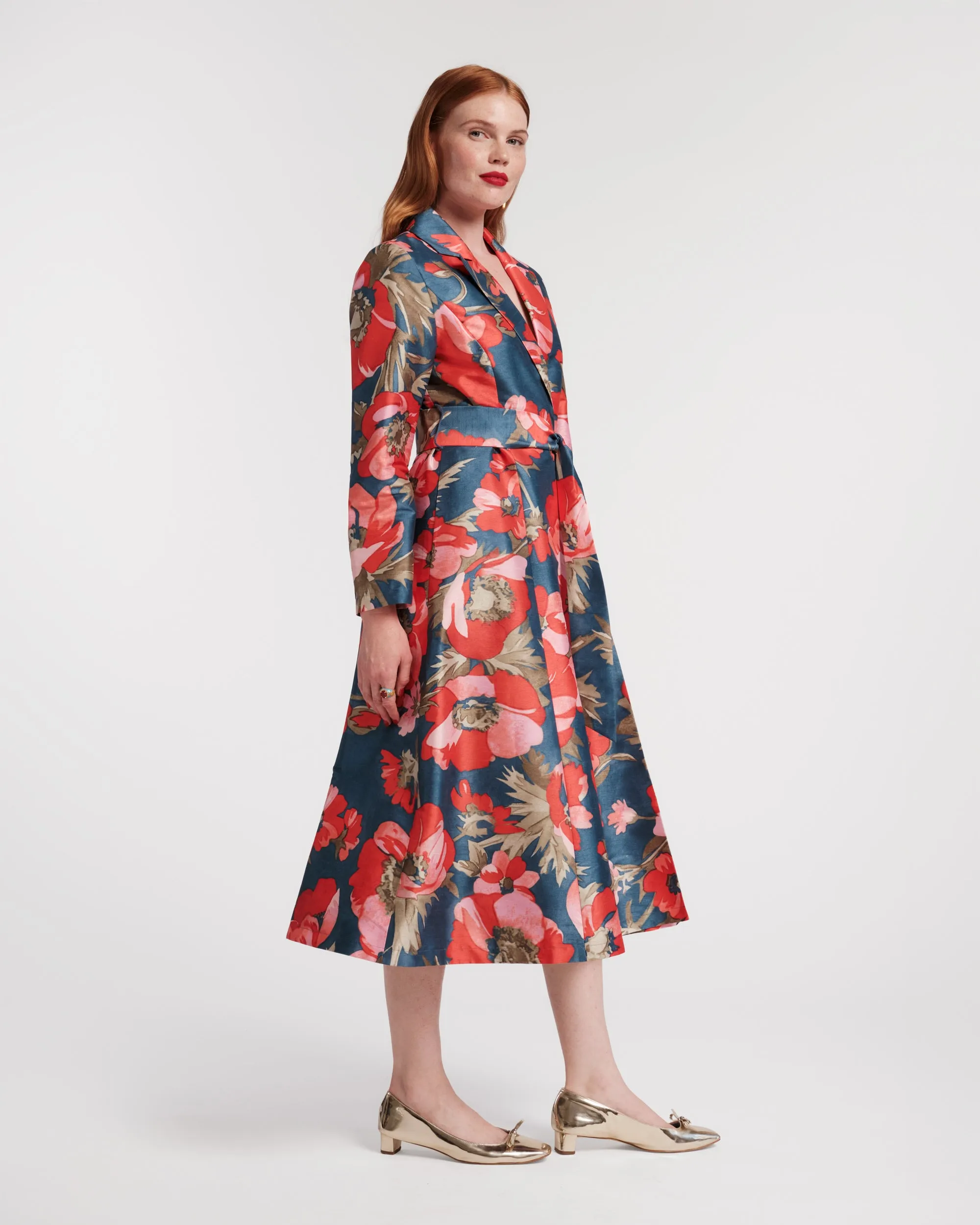 Lucille Wrap Dress - Paradise Poppy sold by Frances Valentine product image thumbnail 4