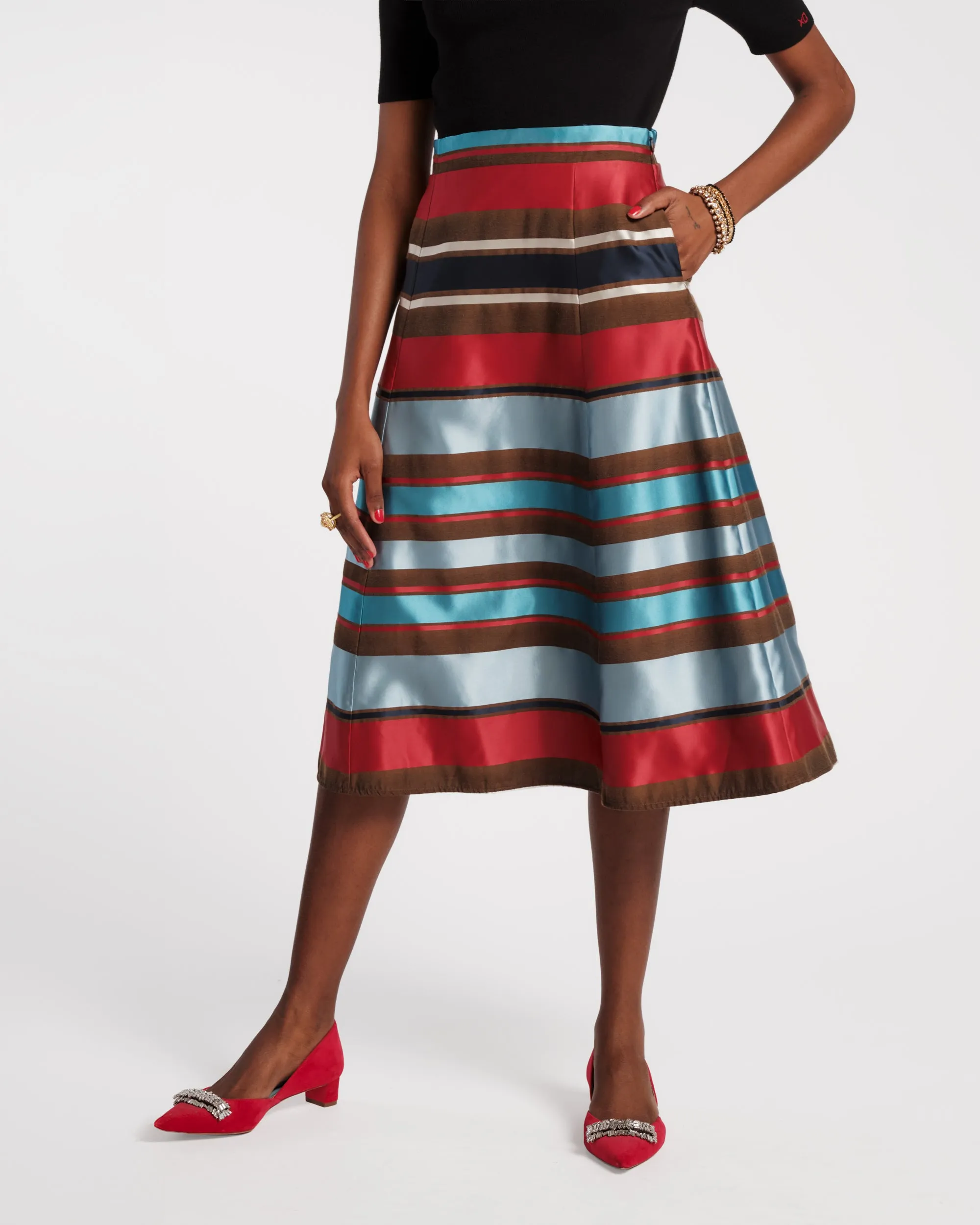 Mercer Skirt - Sublime Stripe sold by Frances Valentine