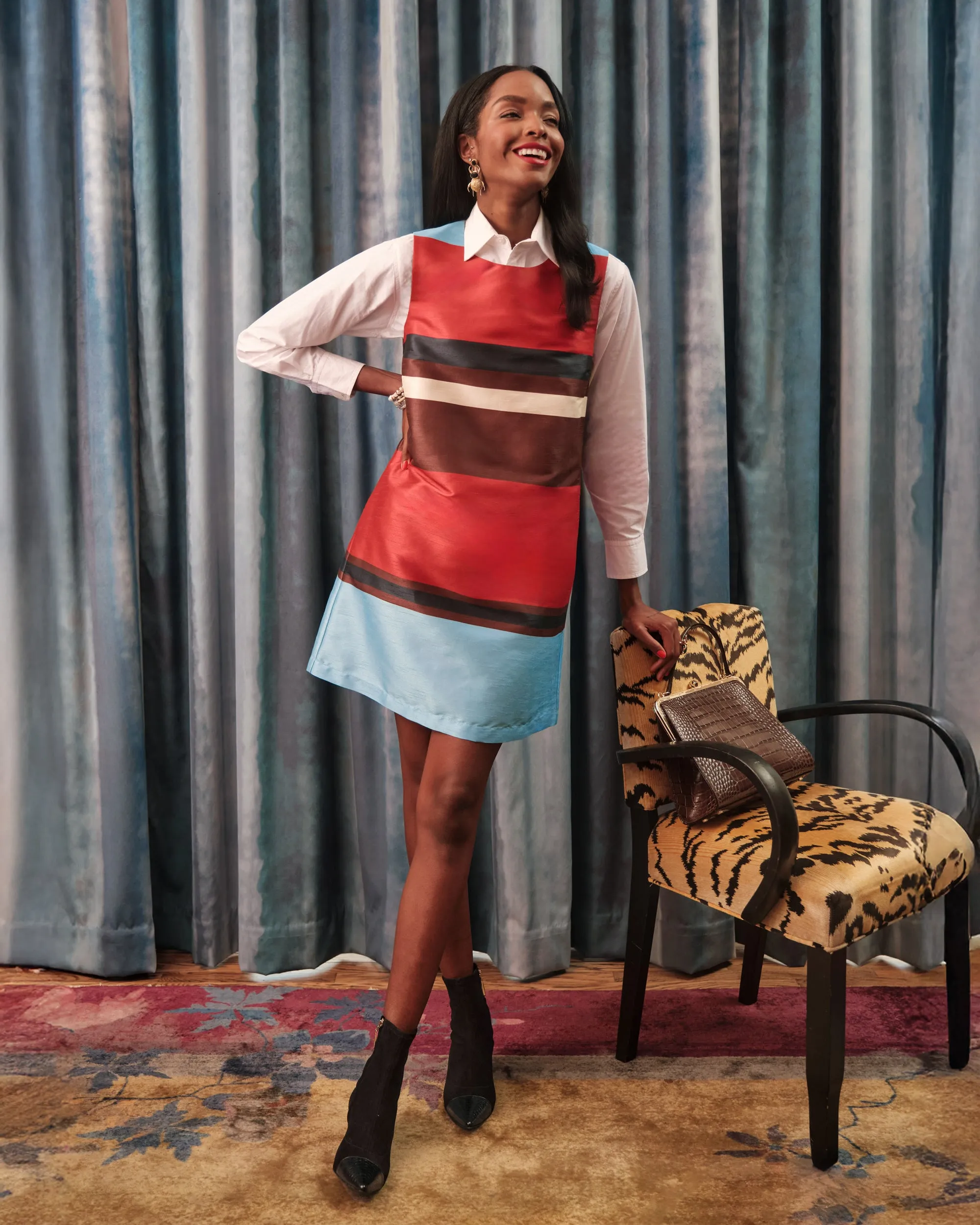 Sylvie Shift Dress - Sublime Stripe sold by Frances Valentine product image thumbnail 2