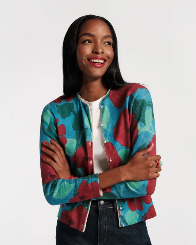 Darling Cardigan - Floating Floral sold by Frances Valentine