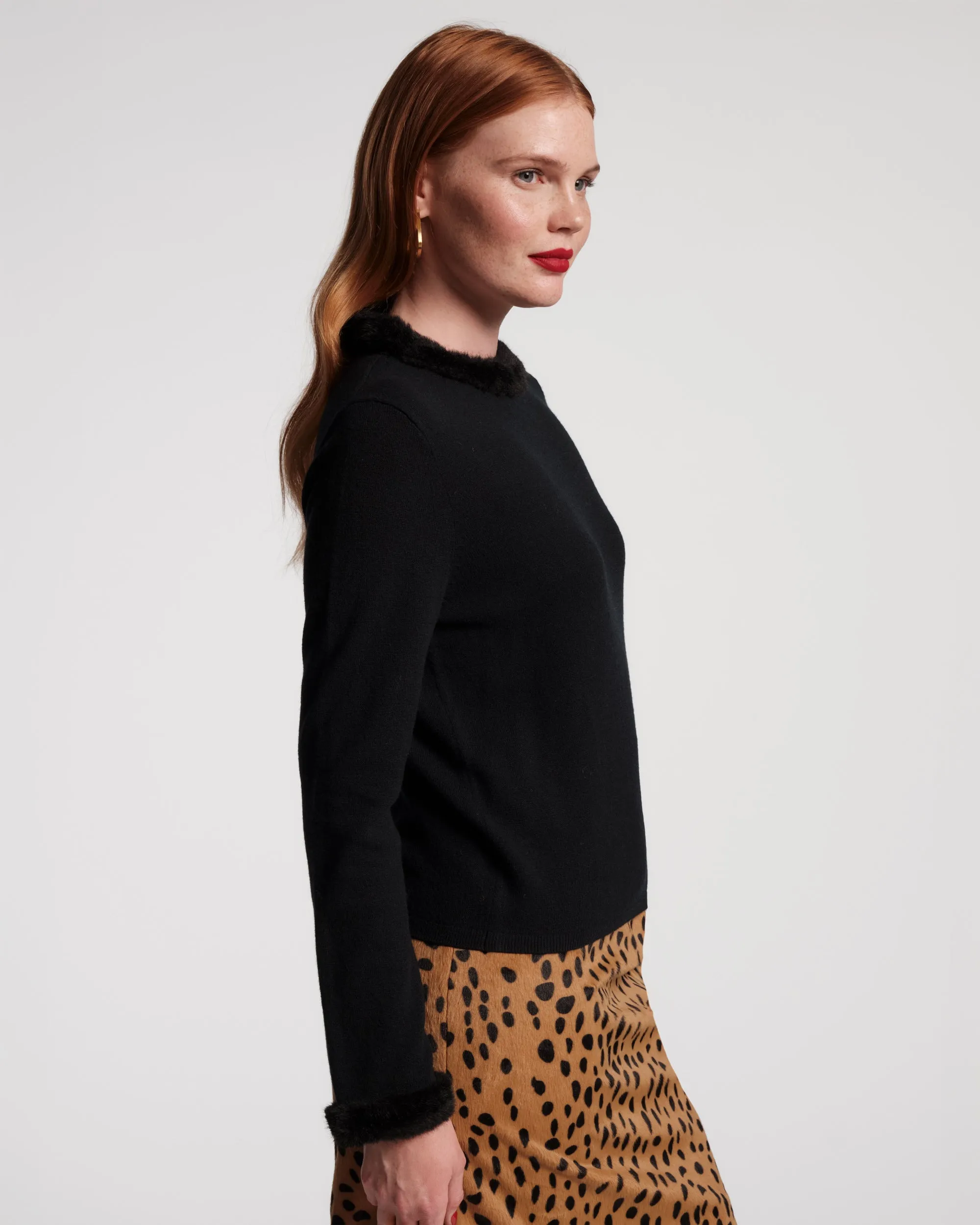 Aude Wool Sweater - Black sold by Frances Valentine product image thumbnail 4