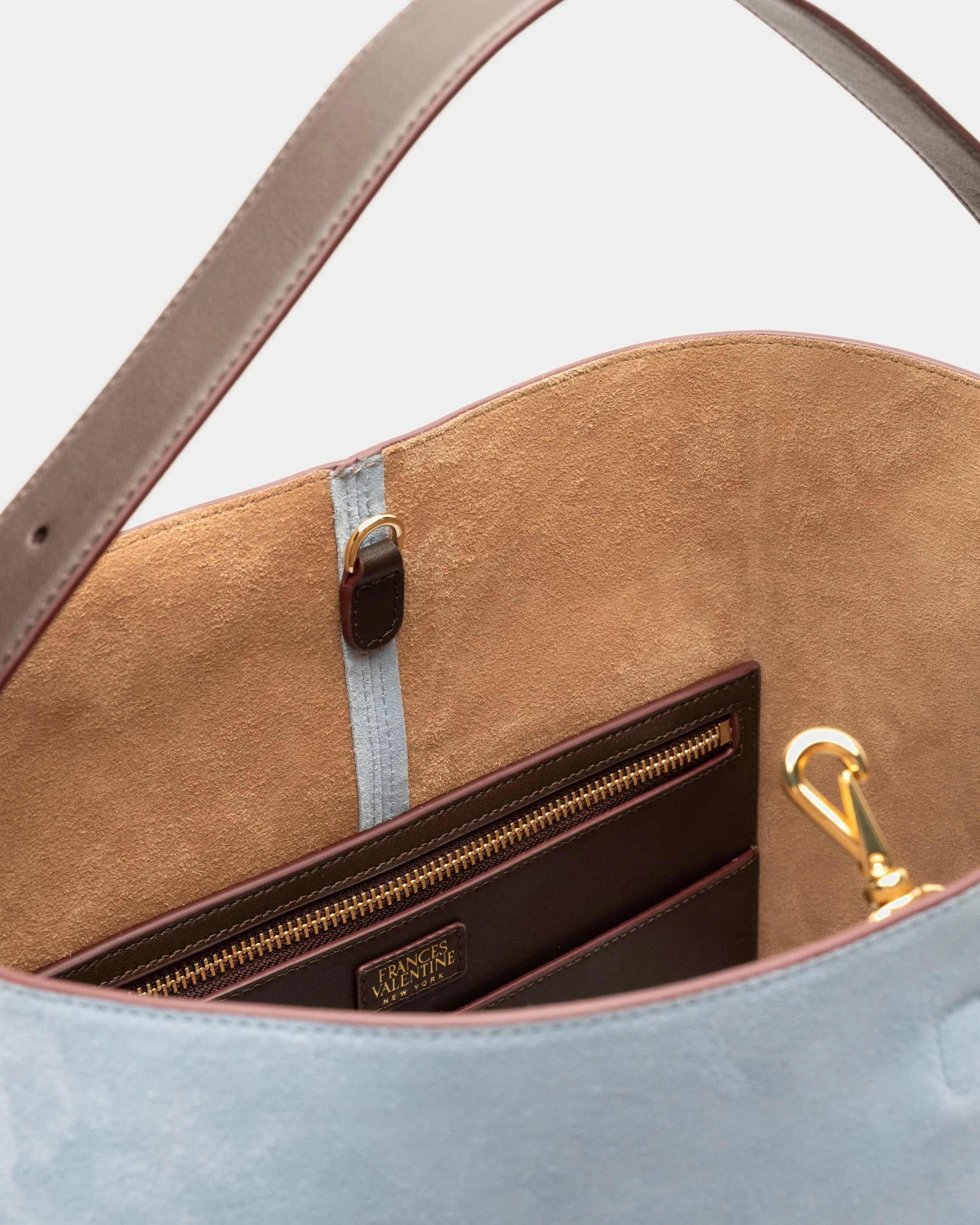 Hunter Suede Hobo - Light Blue sold by Frances Valentine product image thumbnail 4