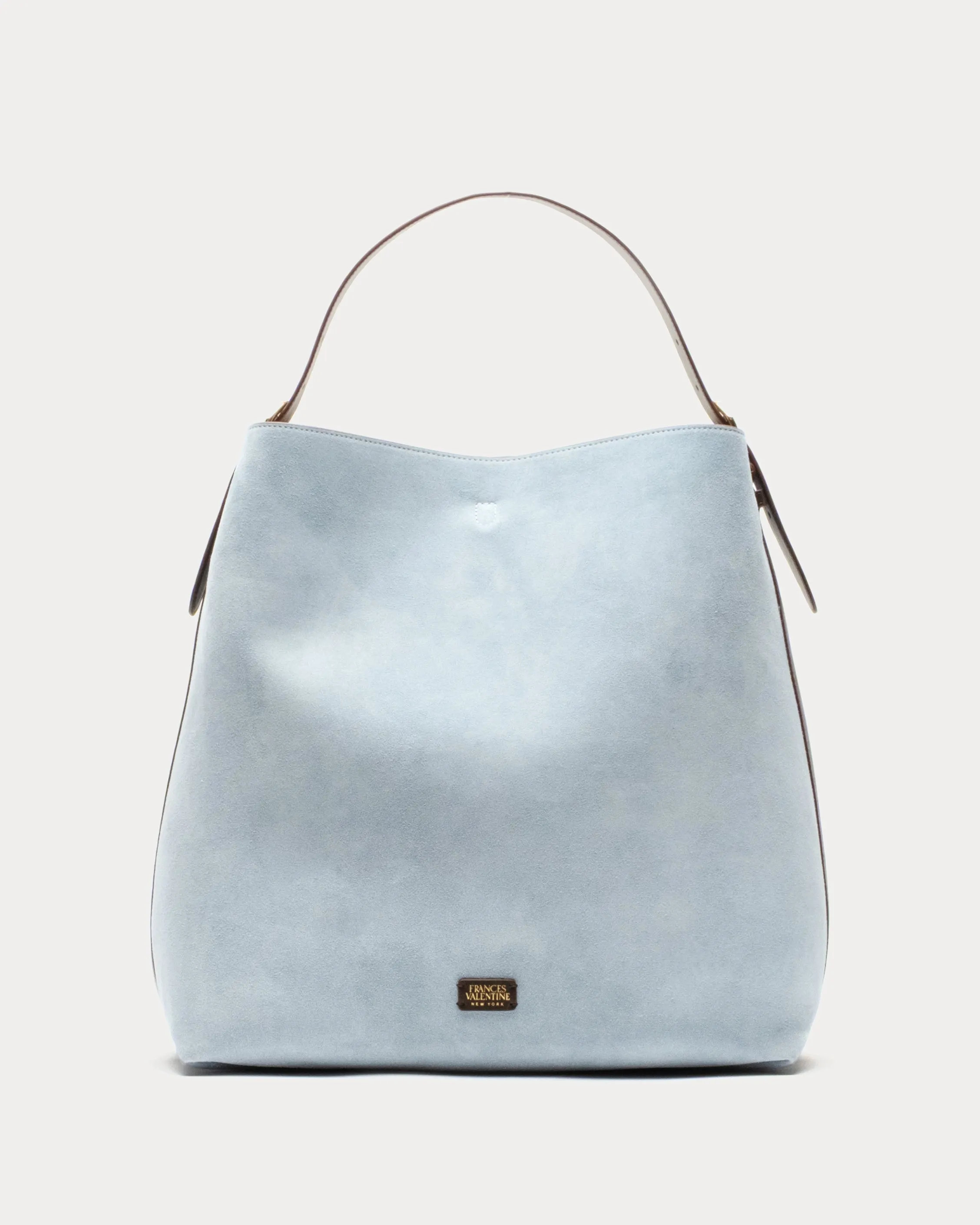 Hunter Suede Hobo - Light Blue sold by Frances Valentine