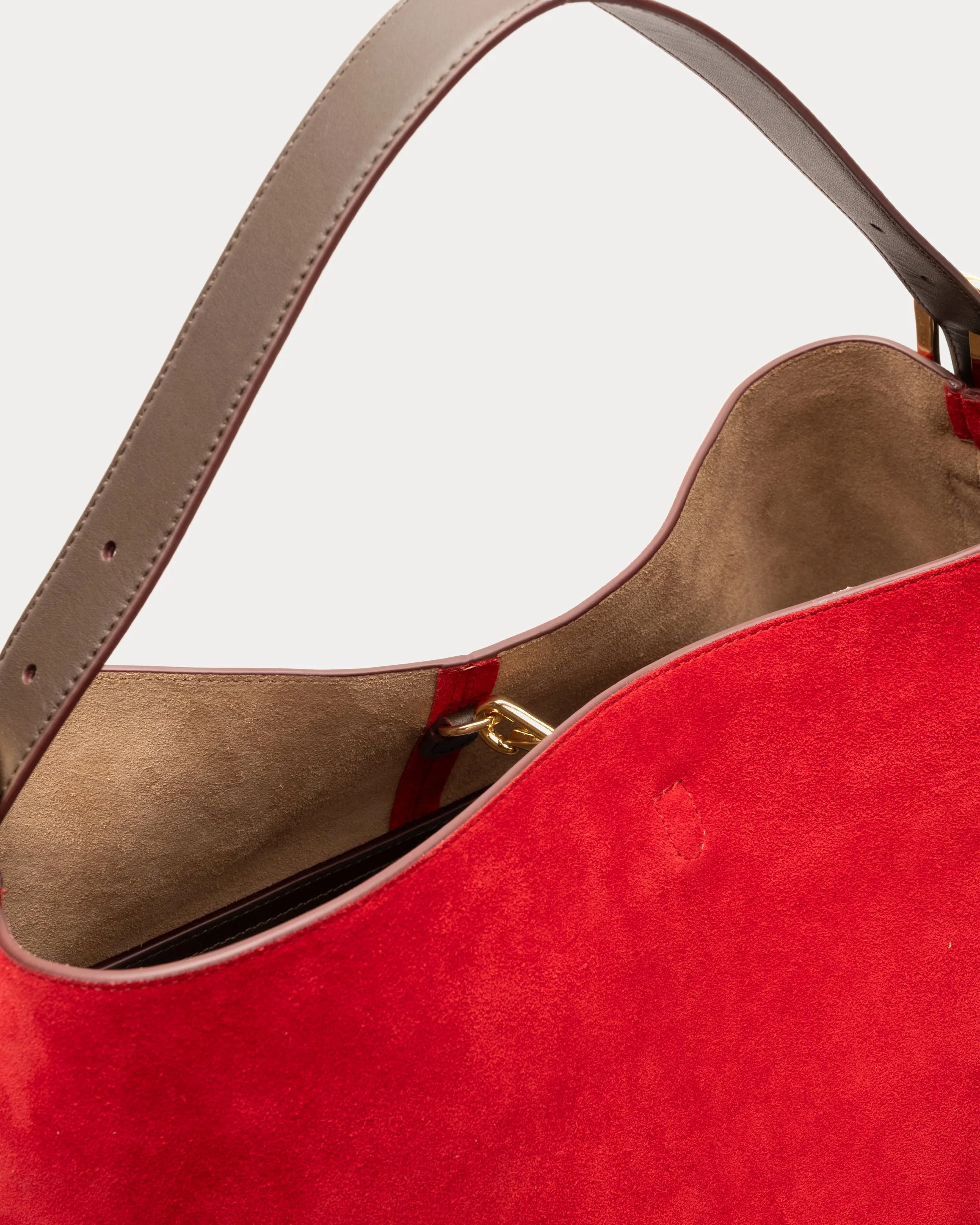 Hunter Suede Hobo - Cherry Red sold by Frances Valentine product image thumbnail 5