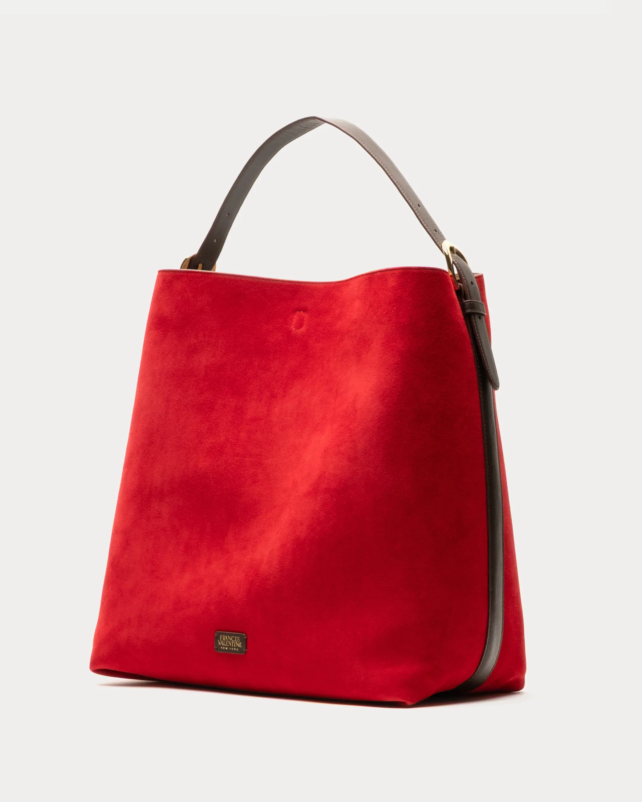 Hunter Suede Hobo - Cherry Red sold by Frances Valentine product image thumbnail 3