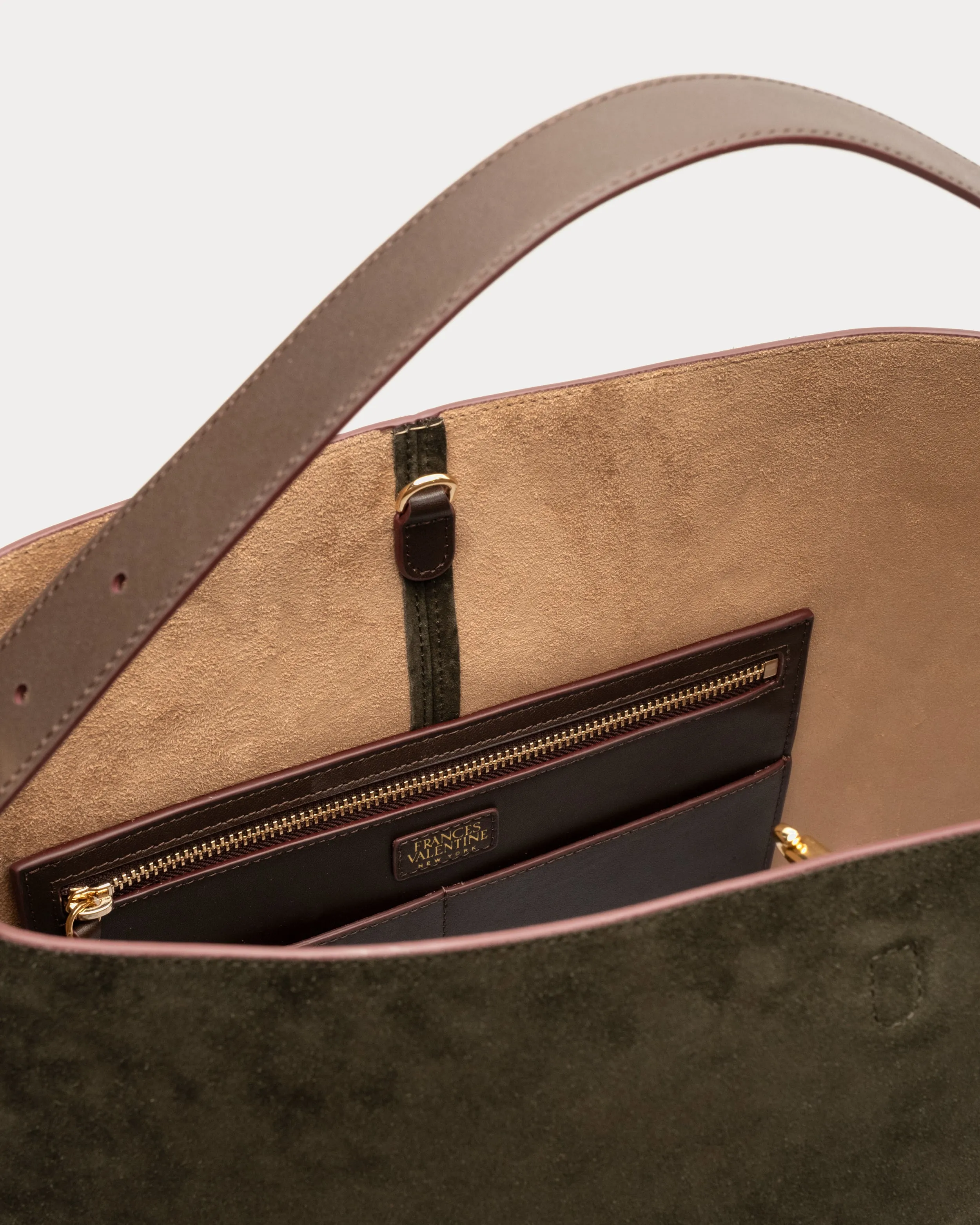 Hunter Suede Hobo - Olive sold by Frances Valentine product image thumbnail 4