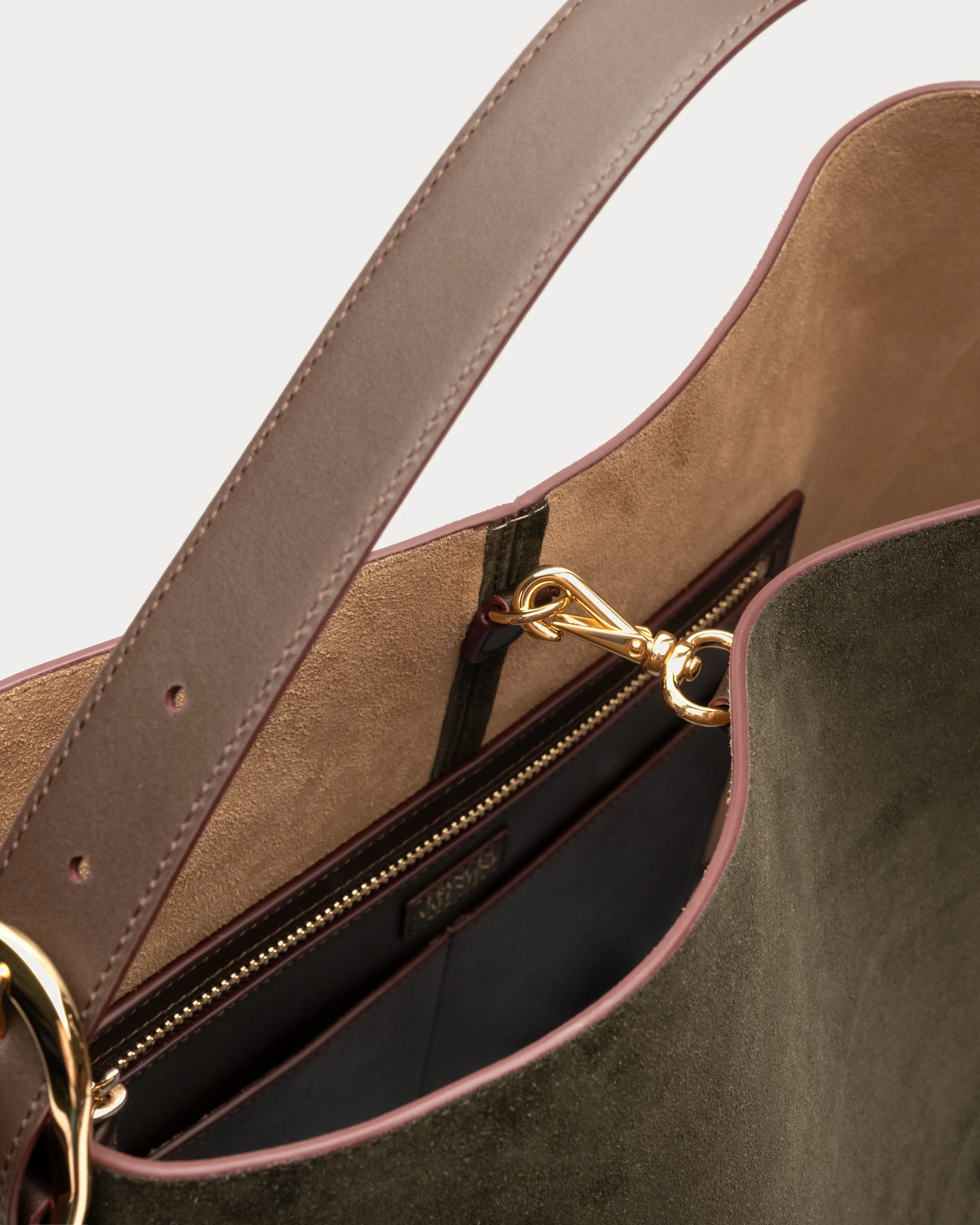 Hunter Suede Hobo - Olive sold by Frances Valentine product image thumbnail 5