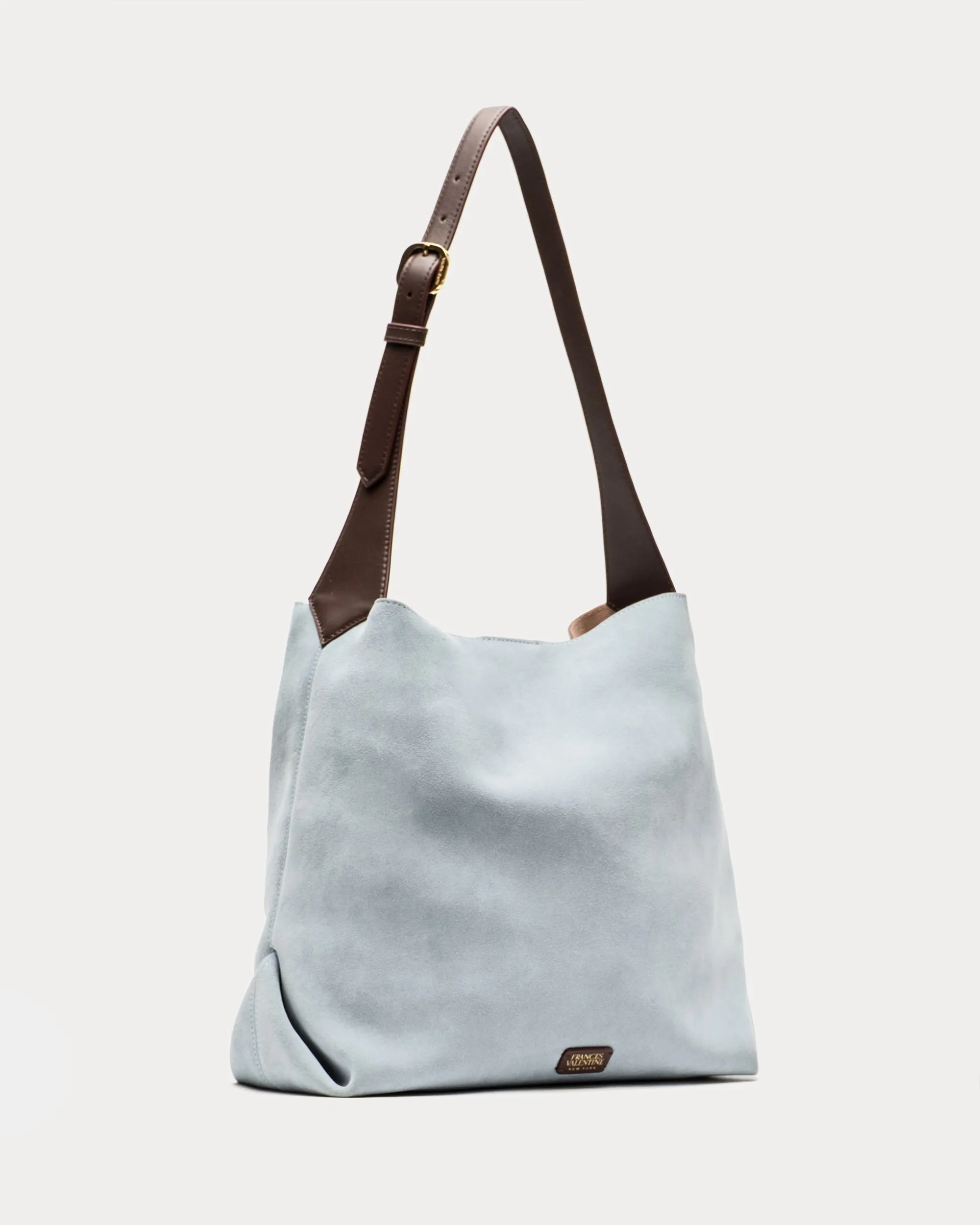 Brynn Suede Hobo - Light Blue sold by Frances Valentine product image thumbnail 3