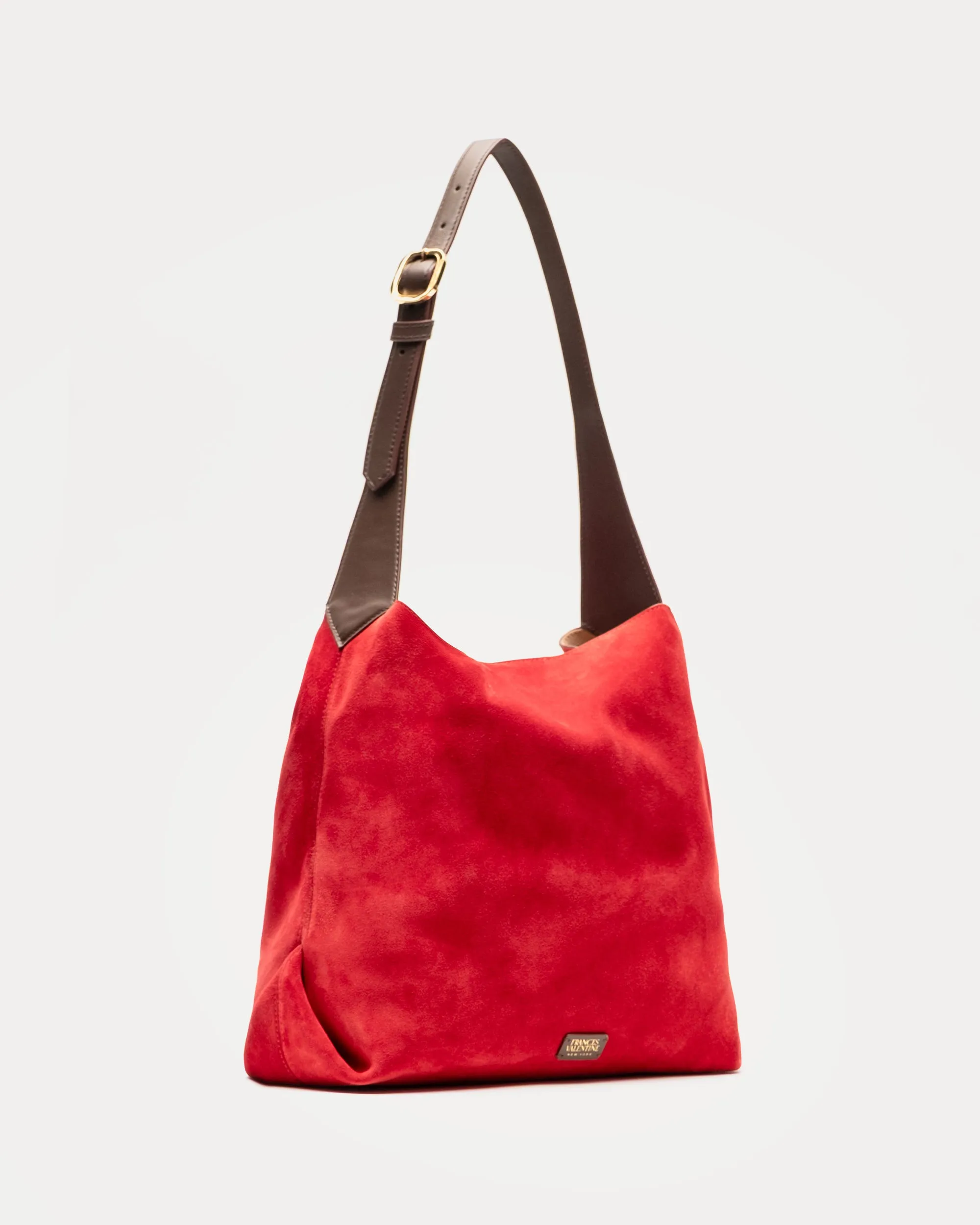 Brynn Suede Hobo - Red sold by Frances Valentine product image thumbnail 3