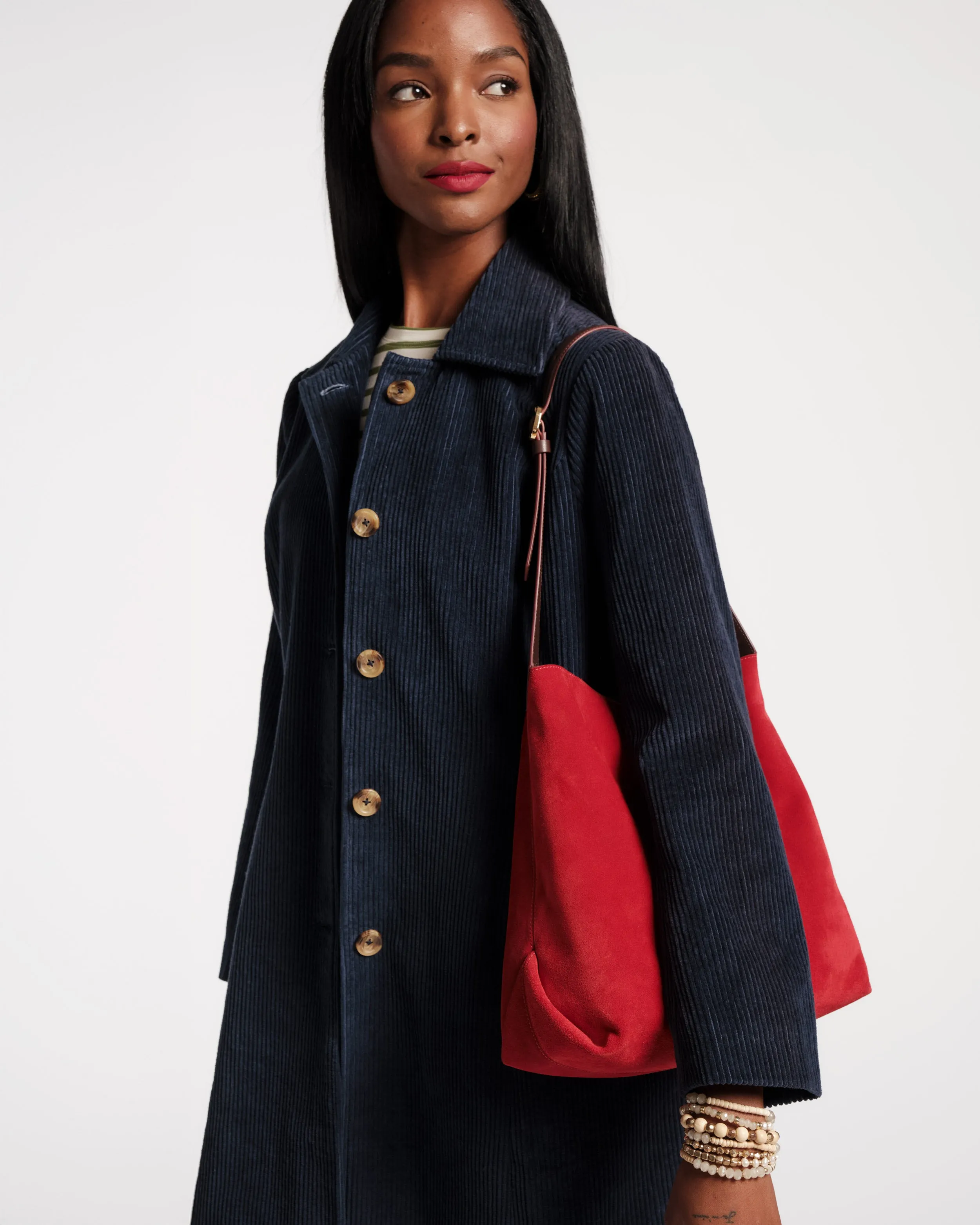 Brynn Suede Hobo - Red sold by Frances Valentine product image thumbnail 2