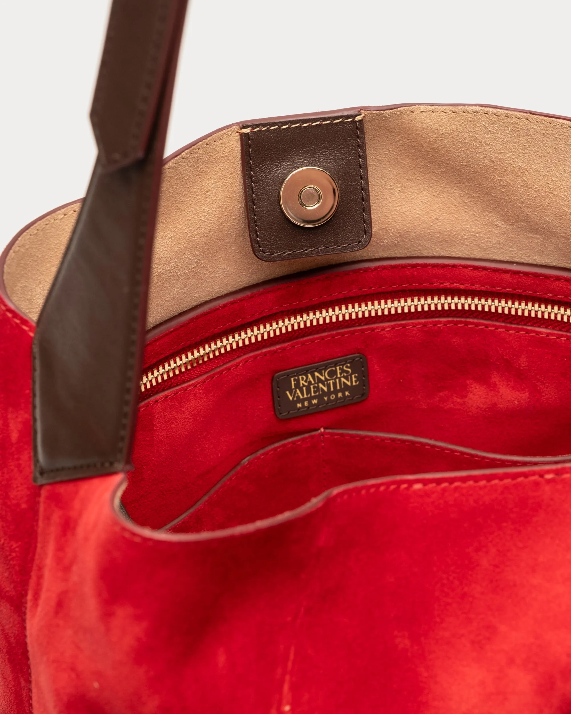 Brynn Suede Hobo - Red sold by Frances Valentine product image thumbnail 4