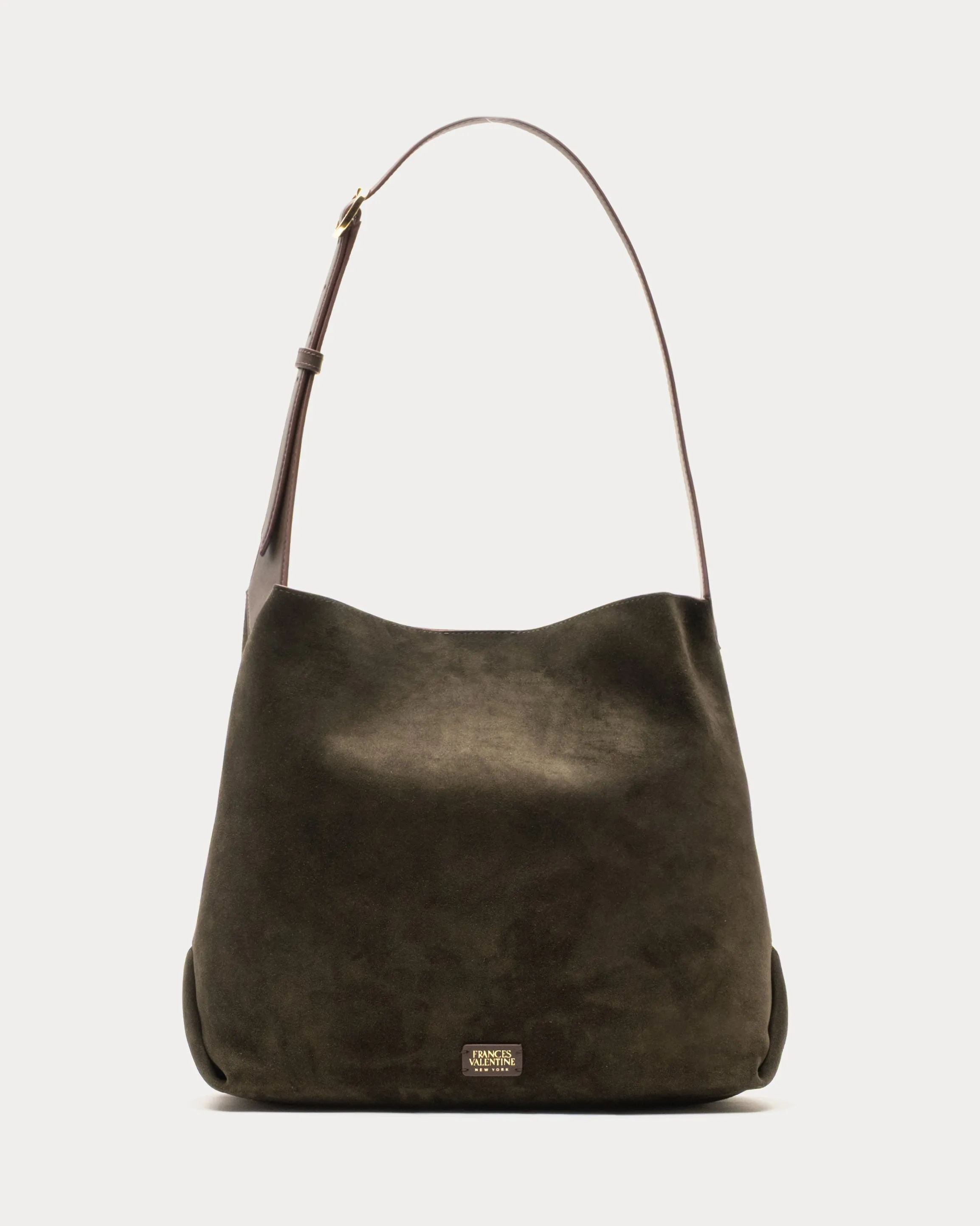 Brynn Suede Hobo - Olive sold by Frances Valentine