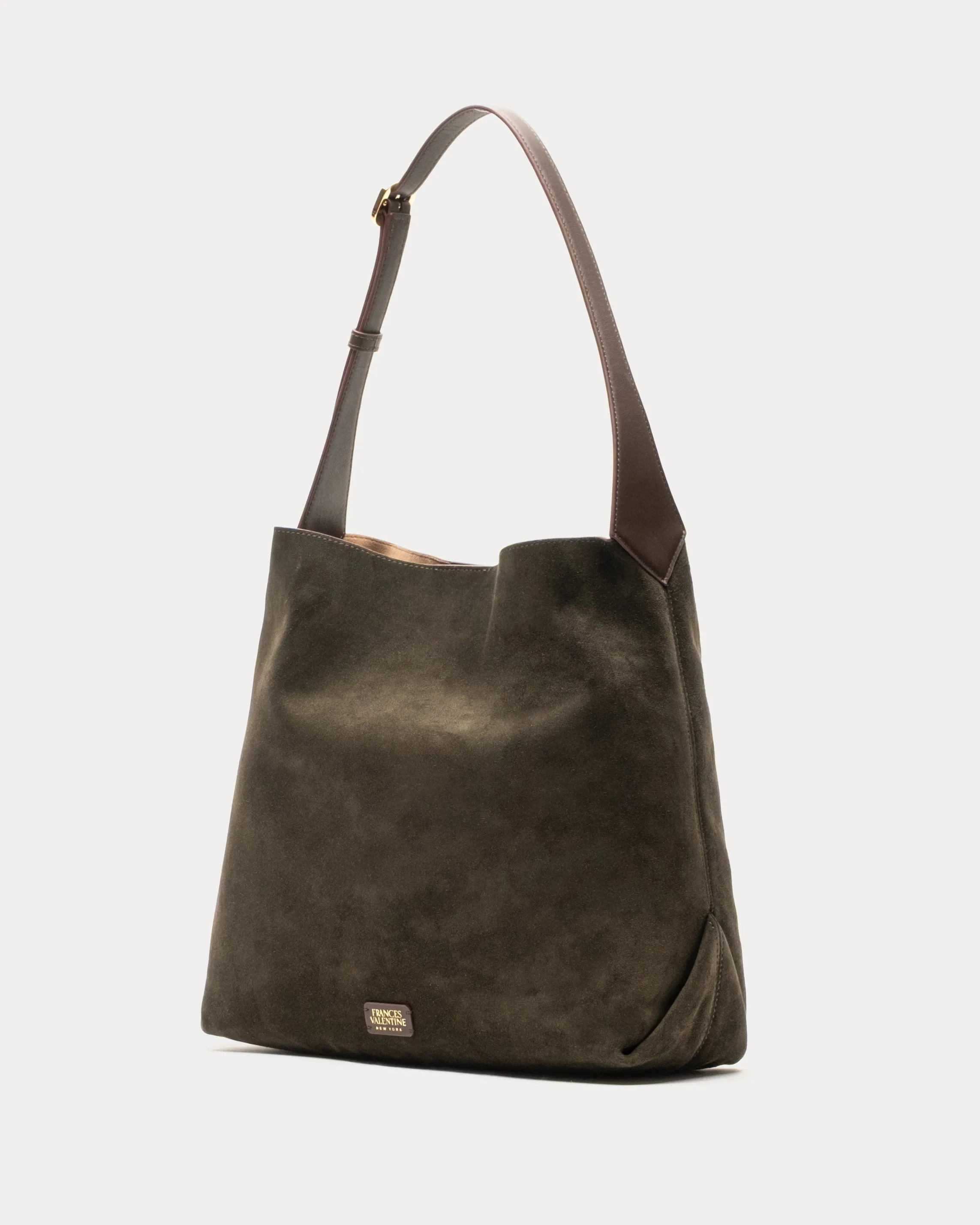 Brynn Suede Hobo - Olive sold by Frances Valentine product image thumbnail 4