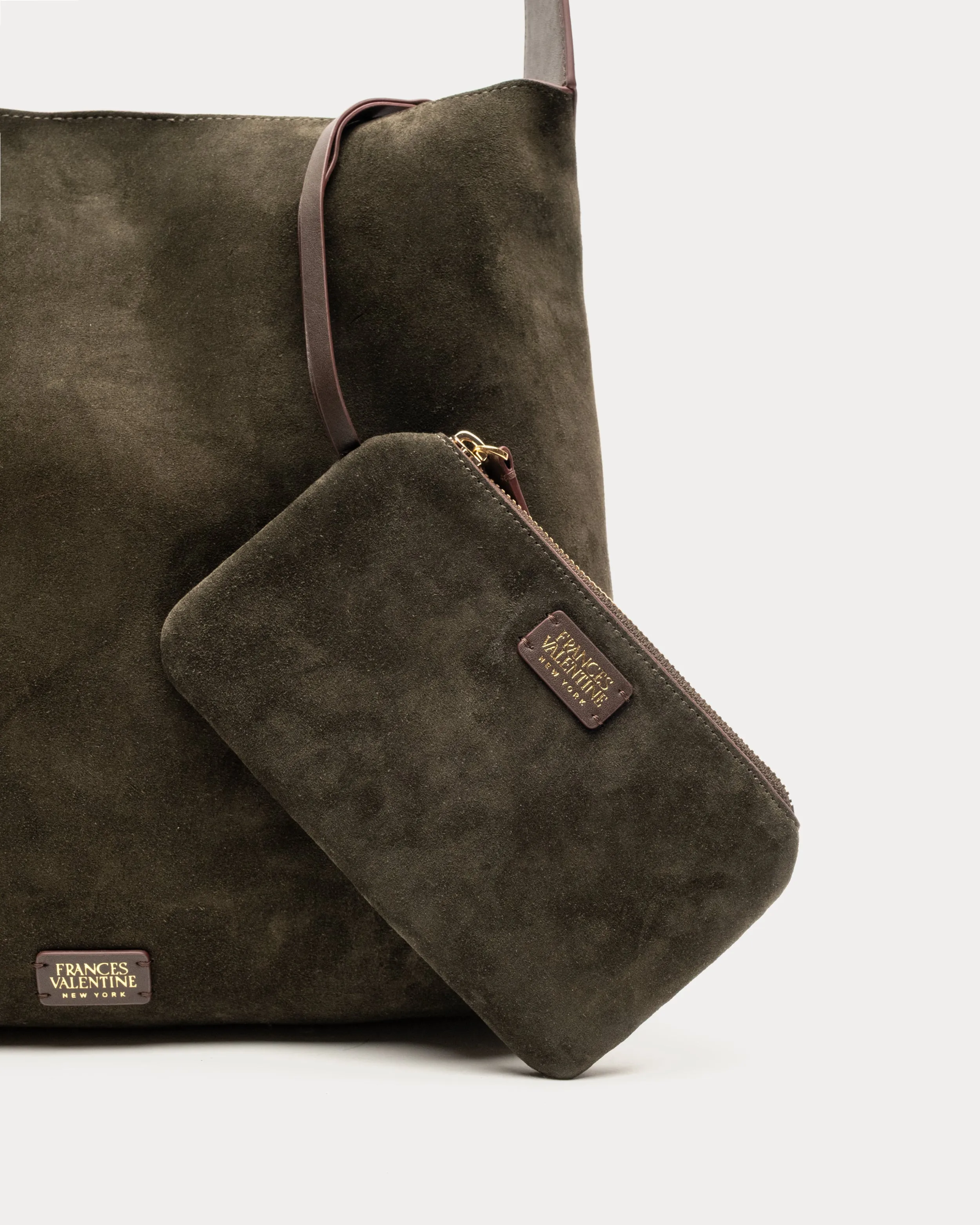 Brynn Suede Hobo - Olive sold by Frances Valentine product image thumbnail 5