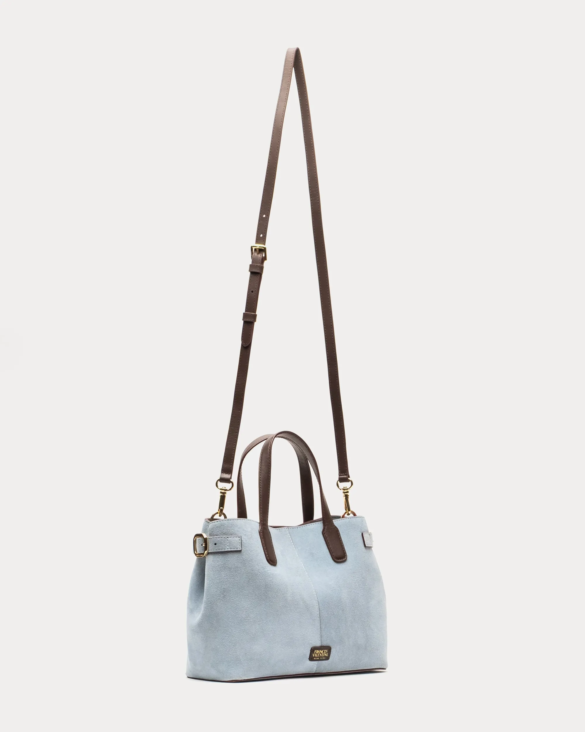 Amalie Suede Tote - Light Blue sold by Frances Valentine product image thumbnail 3