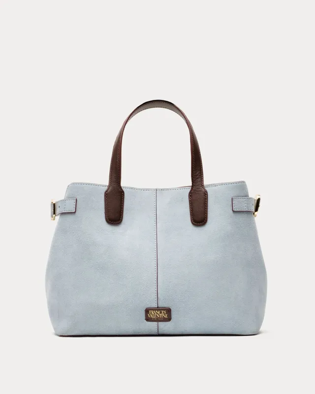 Amalie Suede Tote - Light Blue sold by Frances Valentine