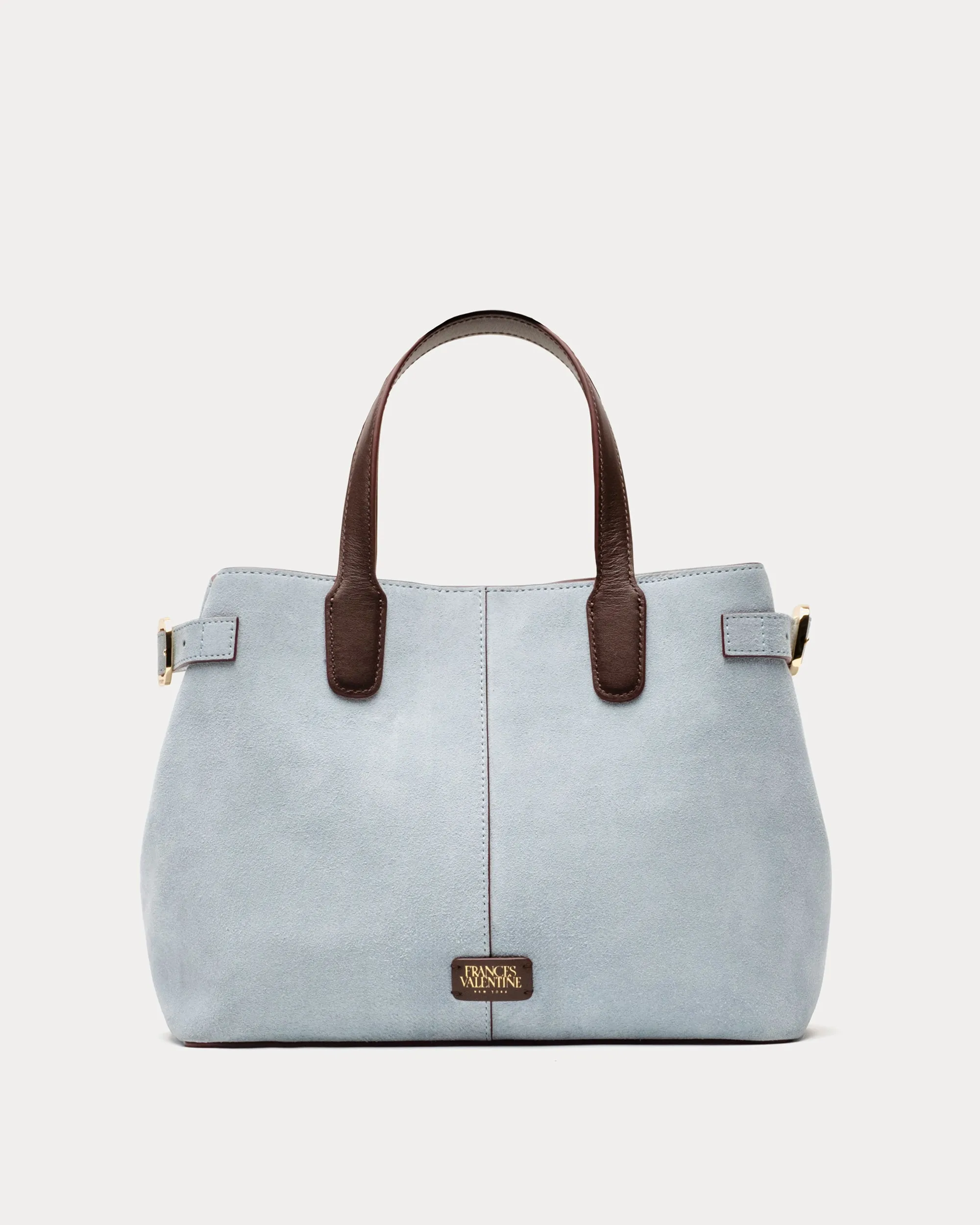 Amalie Suede Tote - Light Blue sold by Frances Valentine