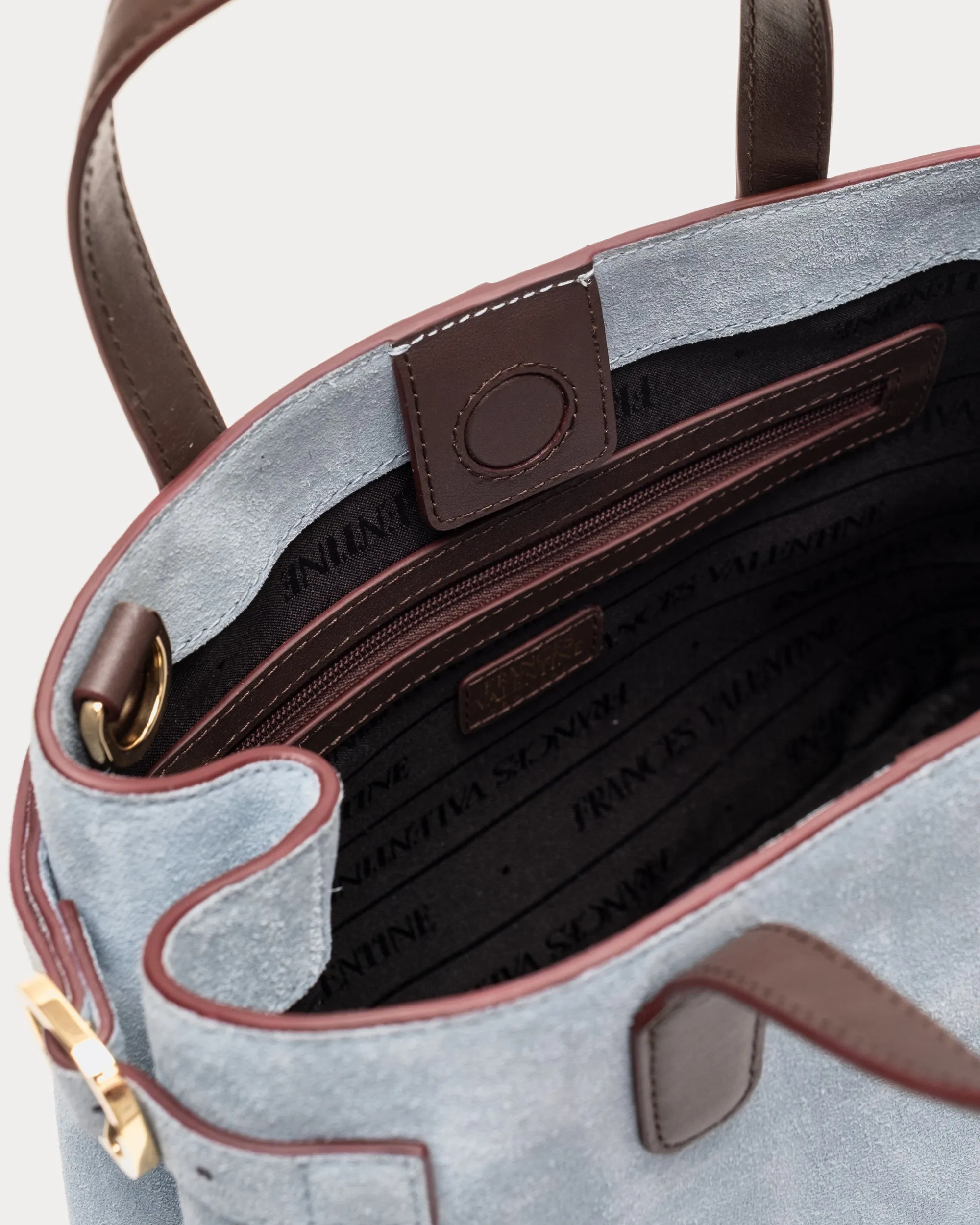Amalie Suede Tote - Light Blue sold by Frances Valentine product image thumbnail 4