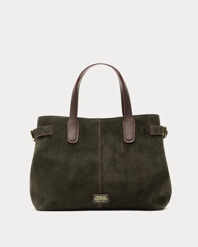 Amalie Suede Tote - Olive sold by Frances Valentine