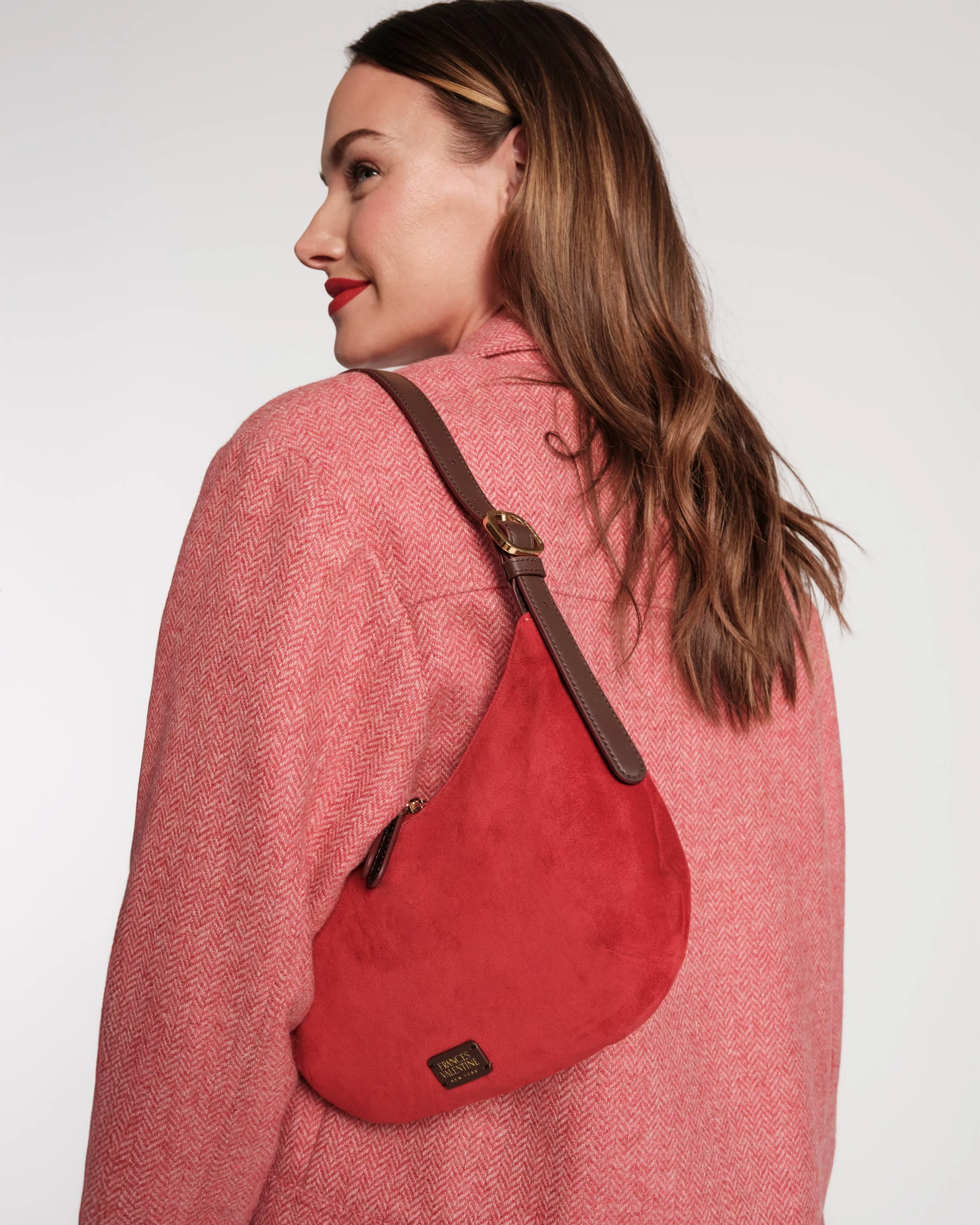 Starr Suede Hobo - Cherry Red sold by Frances Valentine product image thumbnail 2