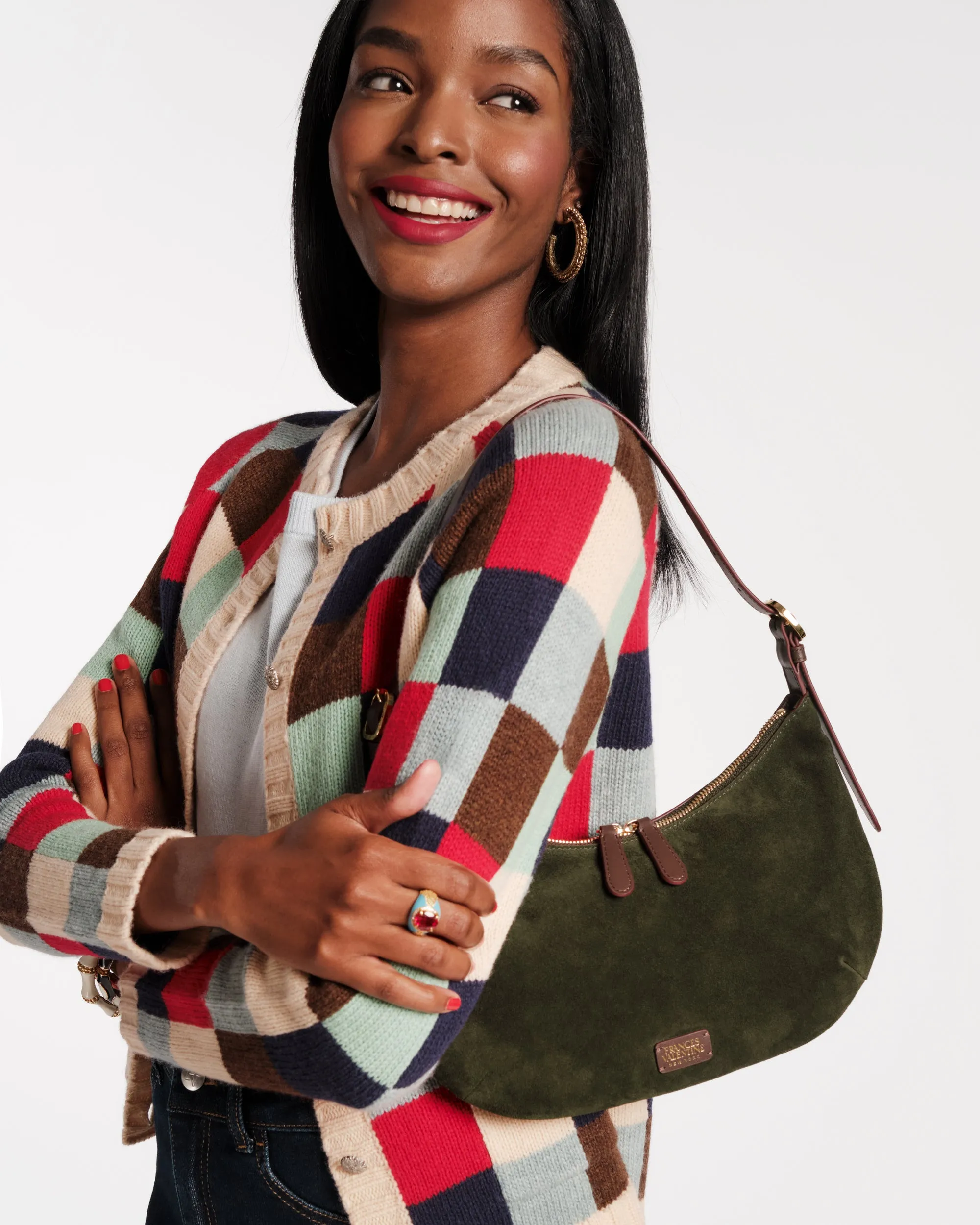 Starr Suede Hobo - Olive sold by Frances Valentine product image thumbnail 2