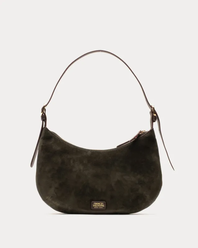 Starr Suede Hobo - Olive sold by Frances Valentine