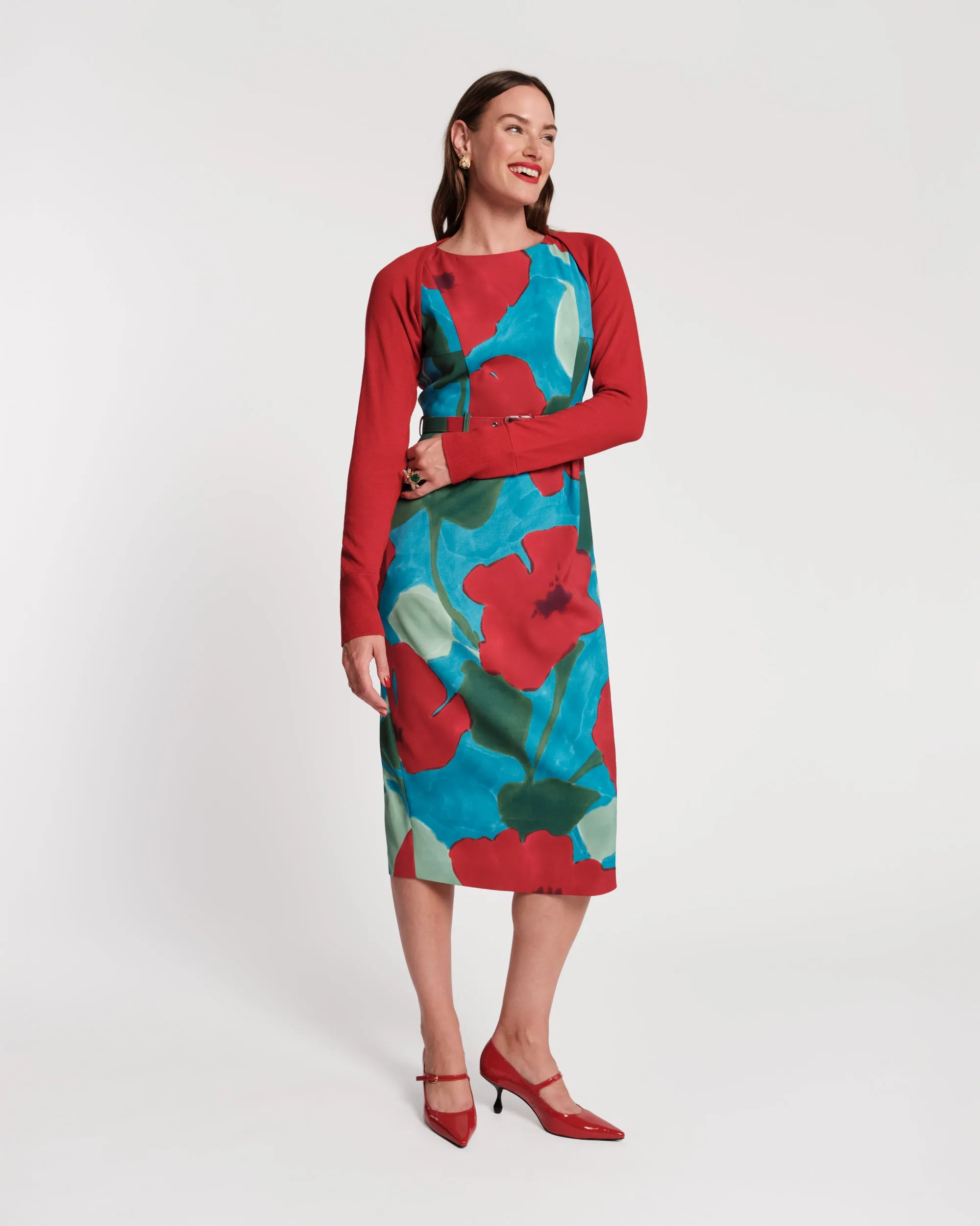 Emmie Long Sleeve Shrug - Red sold by Frances Valentine product image thumbnail 2