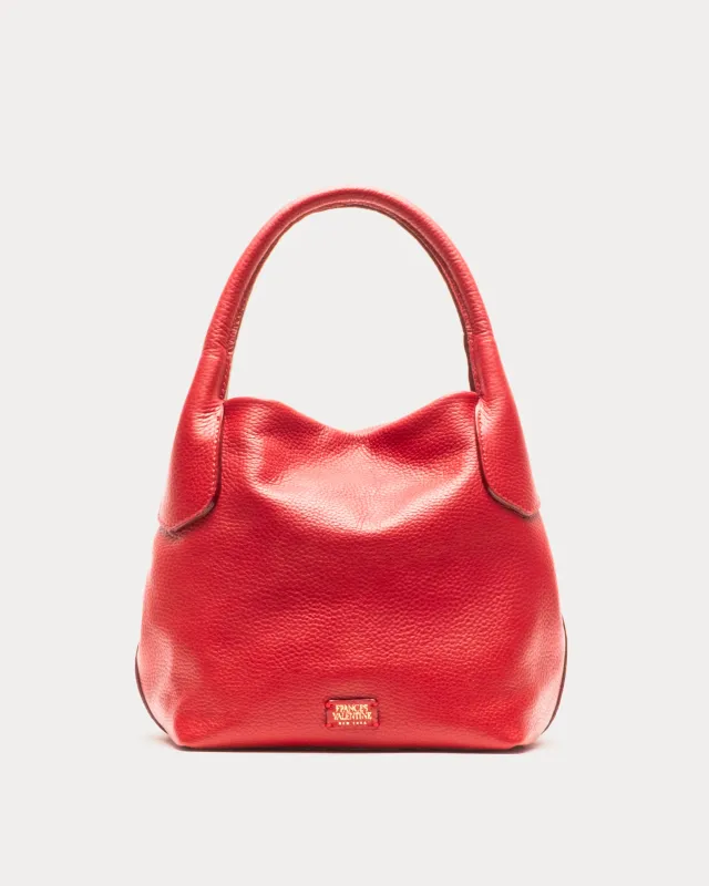 Mini Sweet Pea - Tumbled Leather Red sold by Frances Valentine