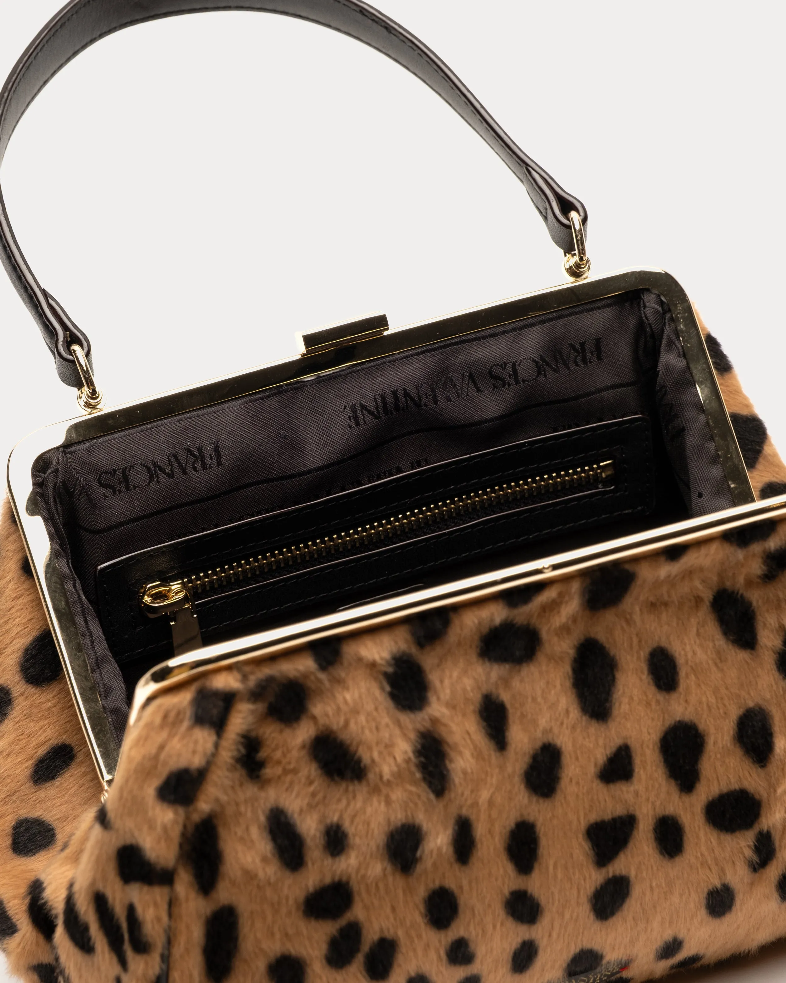 Frances Frame Bag Cheetah Print - Faux Fur sold by Frances Valentine product image thumbnail 5