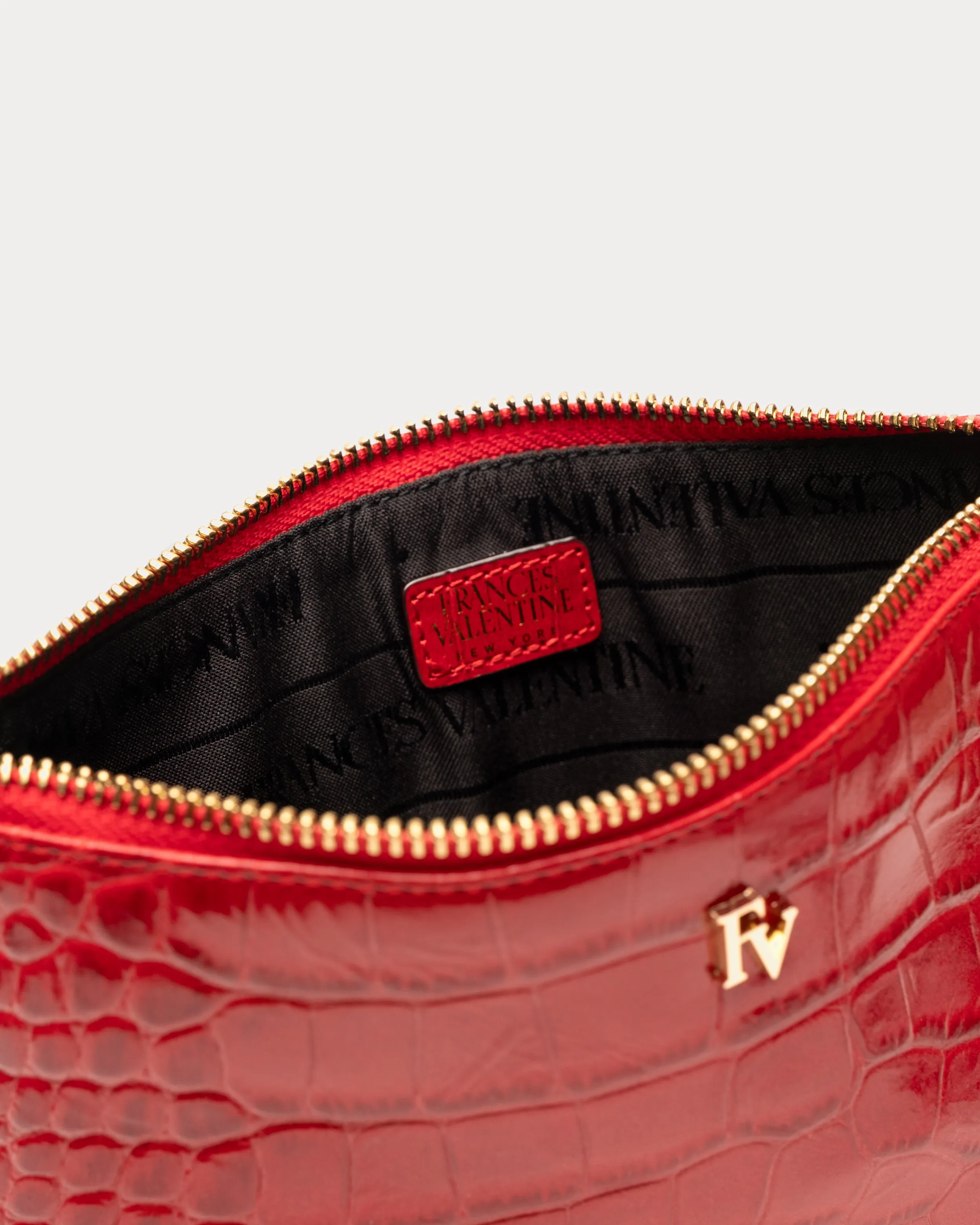 Embossed Croc Wristlet - Red sold by Frances Valentine product image thumbnail 3