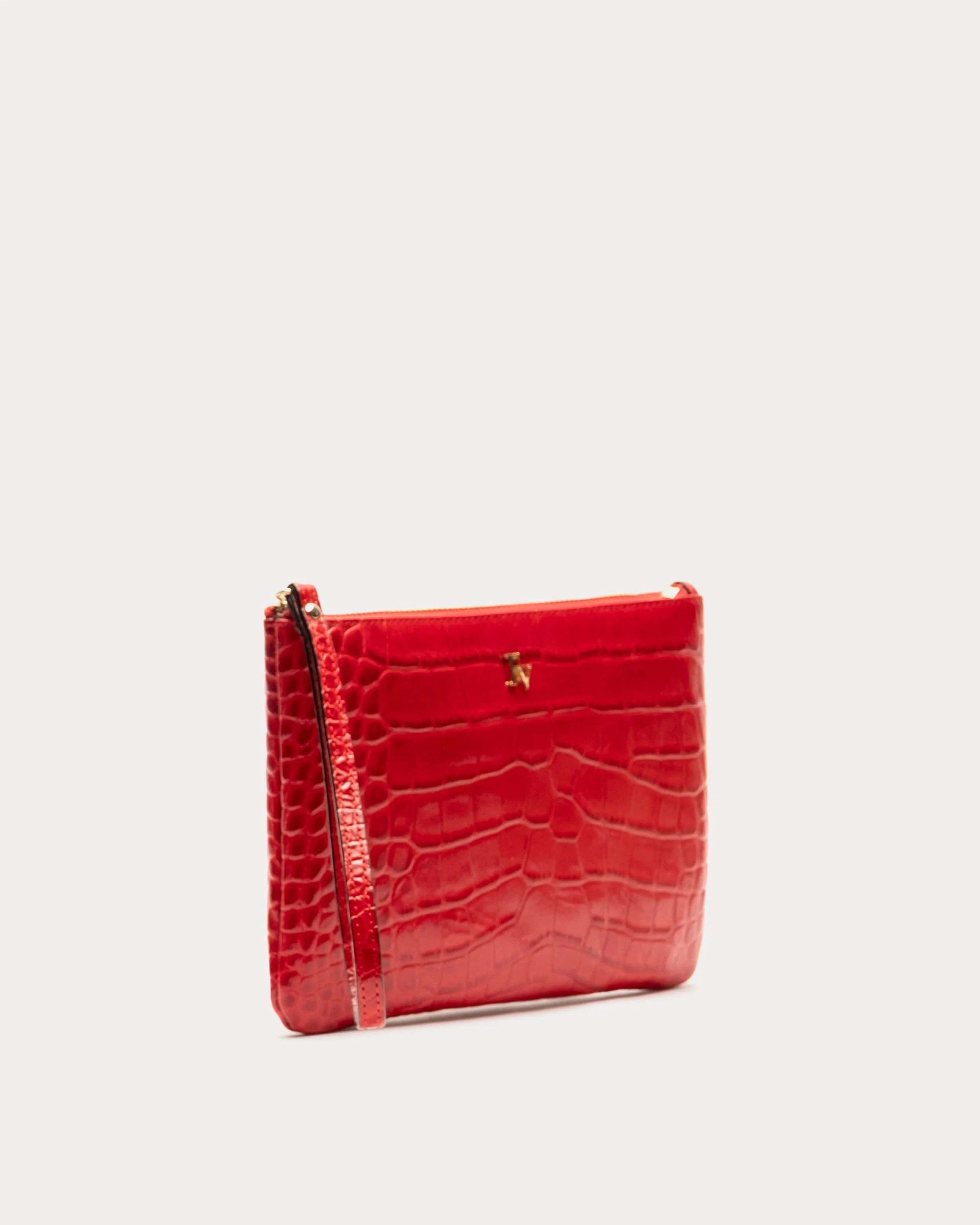 Embossed Croc Wristlet - Red sold by Frances Valentine product image thumbnail 2