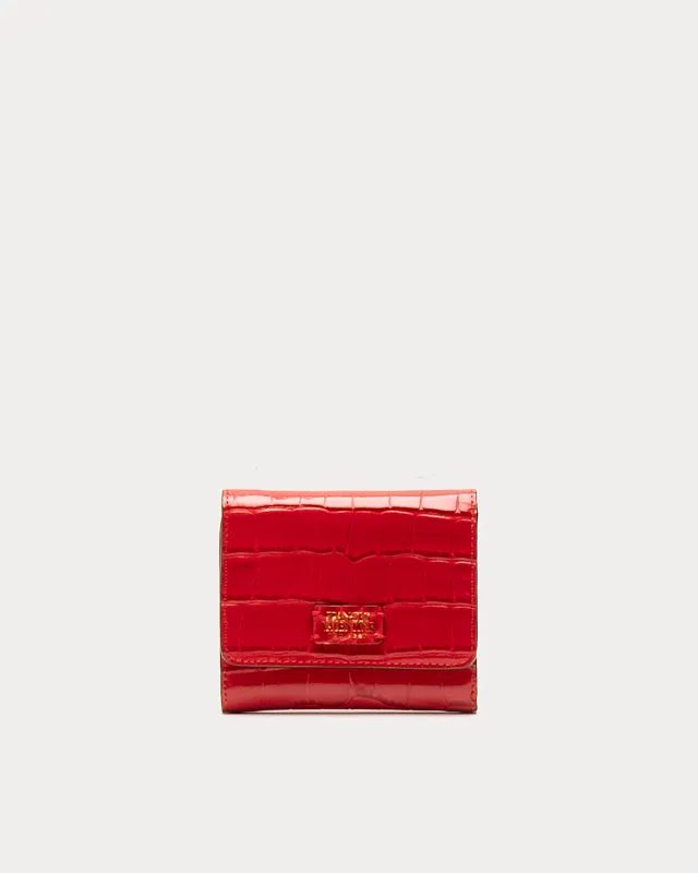 Perfect Wallet Embossed Croc Leather - Red sold by Frances Valentine