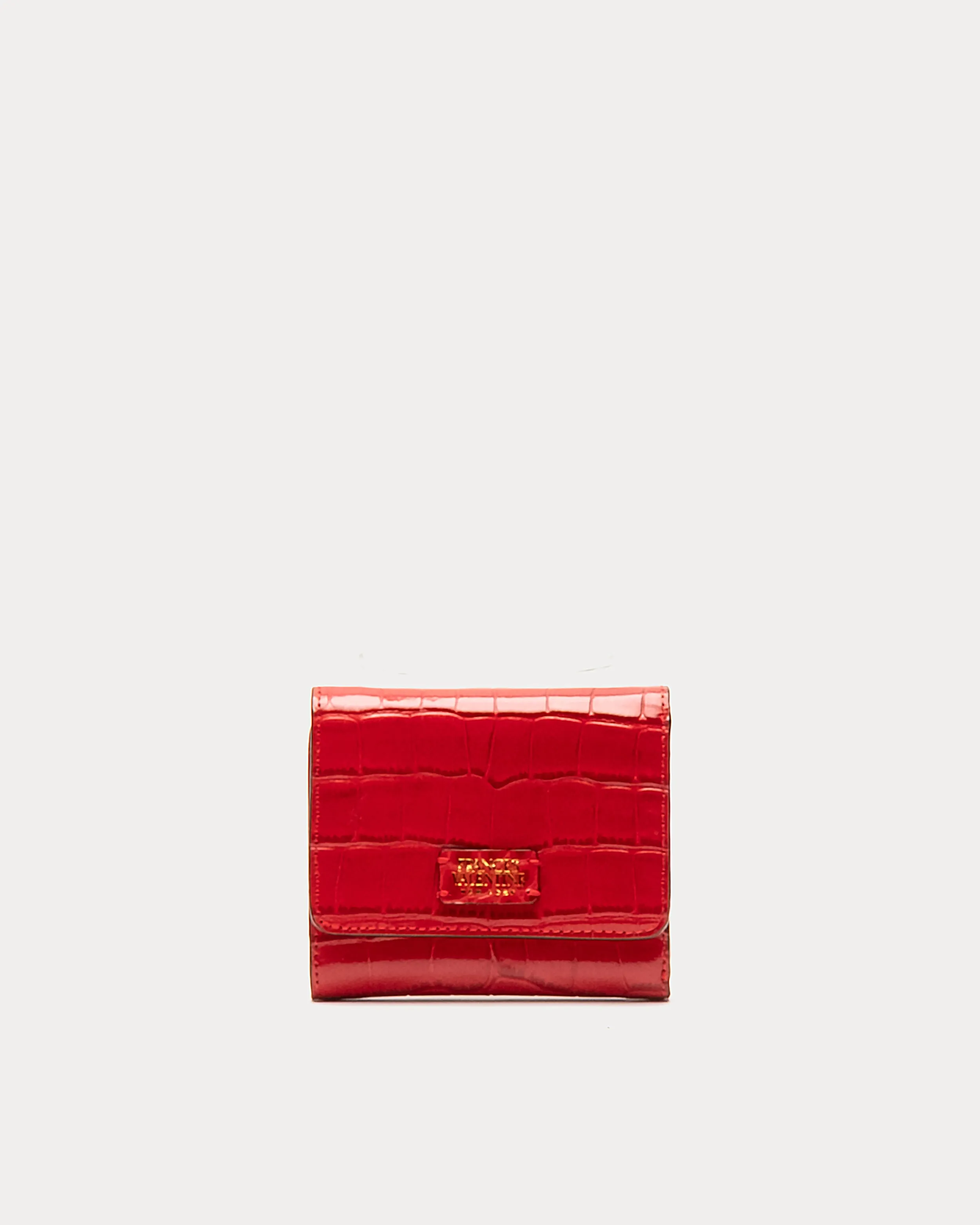 Perfect Wallet Embossed Croc Leather - Red sold by Frances Valentine