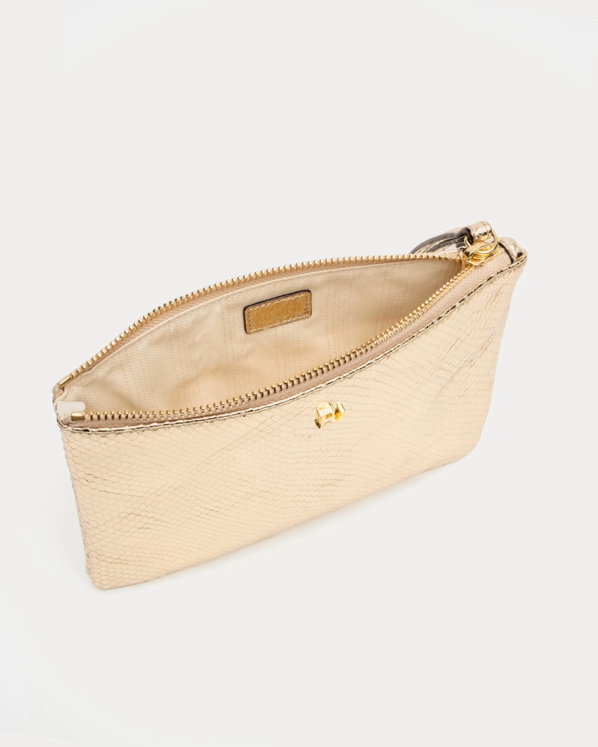 Metallic Snake Leather Wristlet - Gold sold by Frances Valentine product image thumbnail 2
