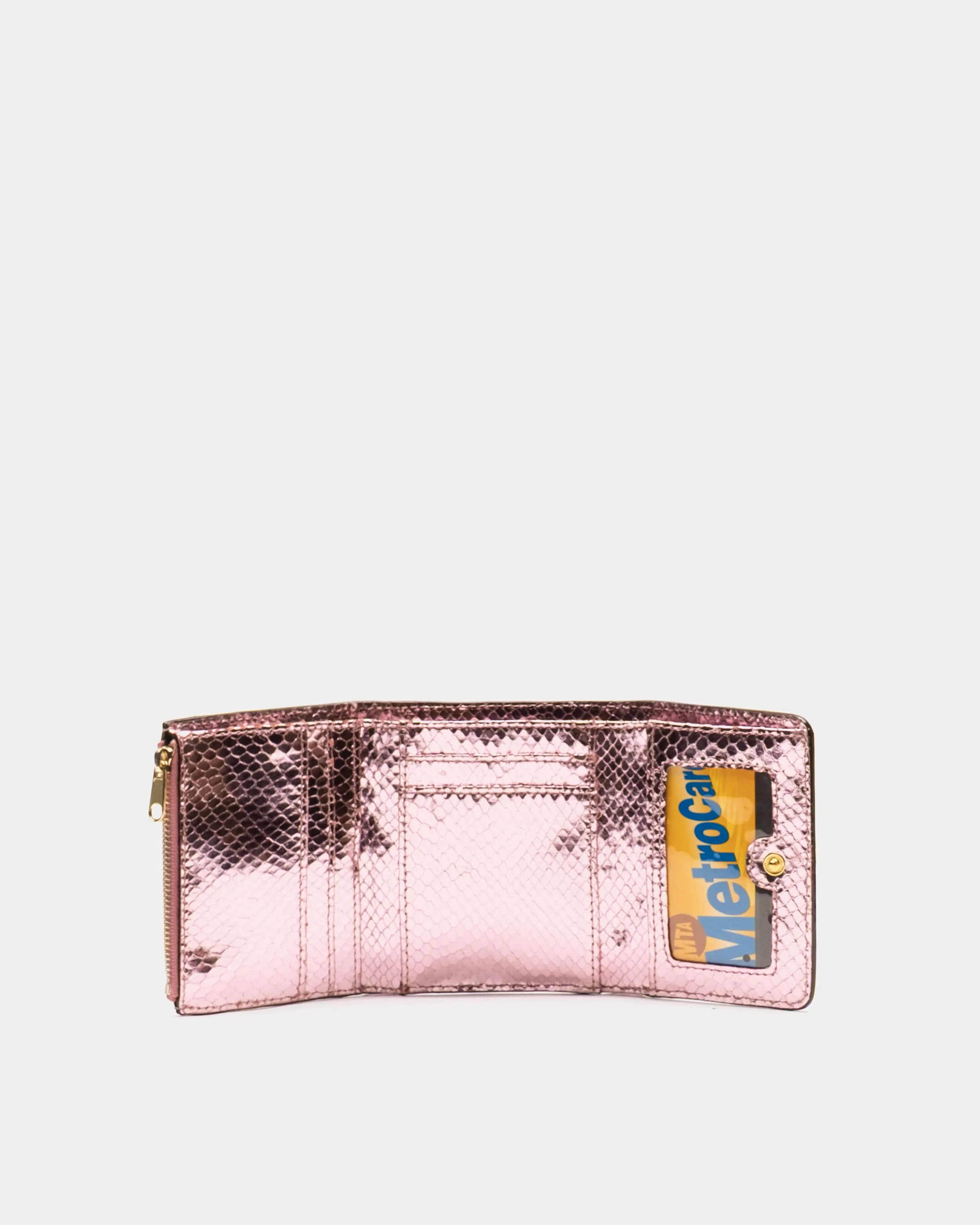 Perfect Wallet Metallic Snake Leather - Pink sold by Frances Valentine product image thumbnail 3