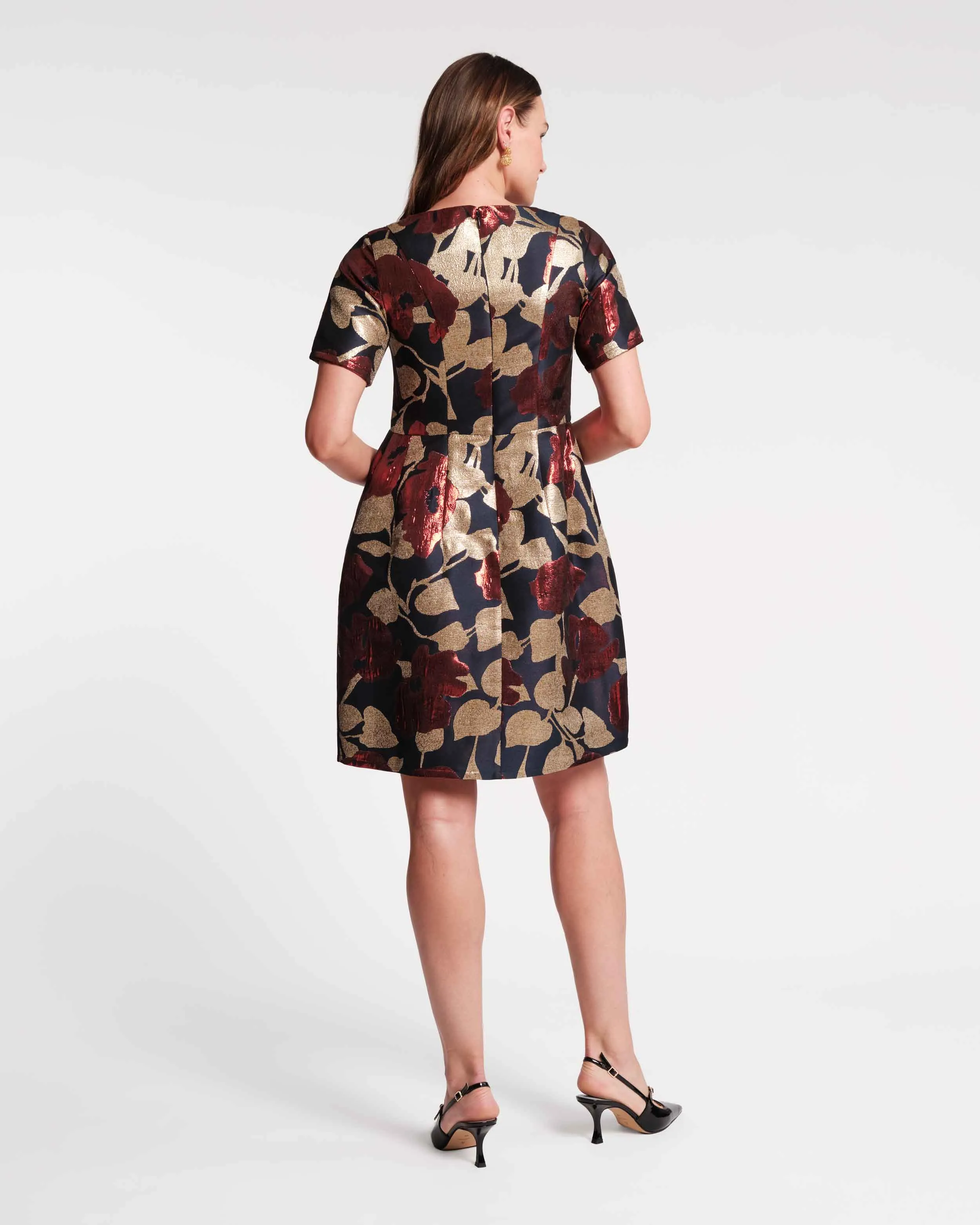 Michelle Mini Dress - Floating Floral Jacquard sold by Frances Valentine product image thumbnail 5