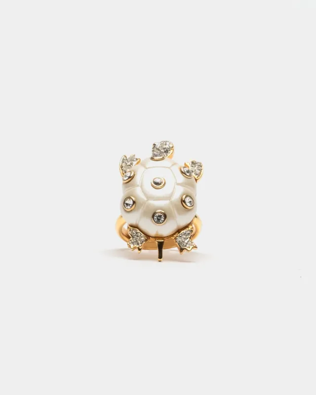 Pearl Turtle Ring - White/Gold sold by Frances Valentine