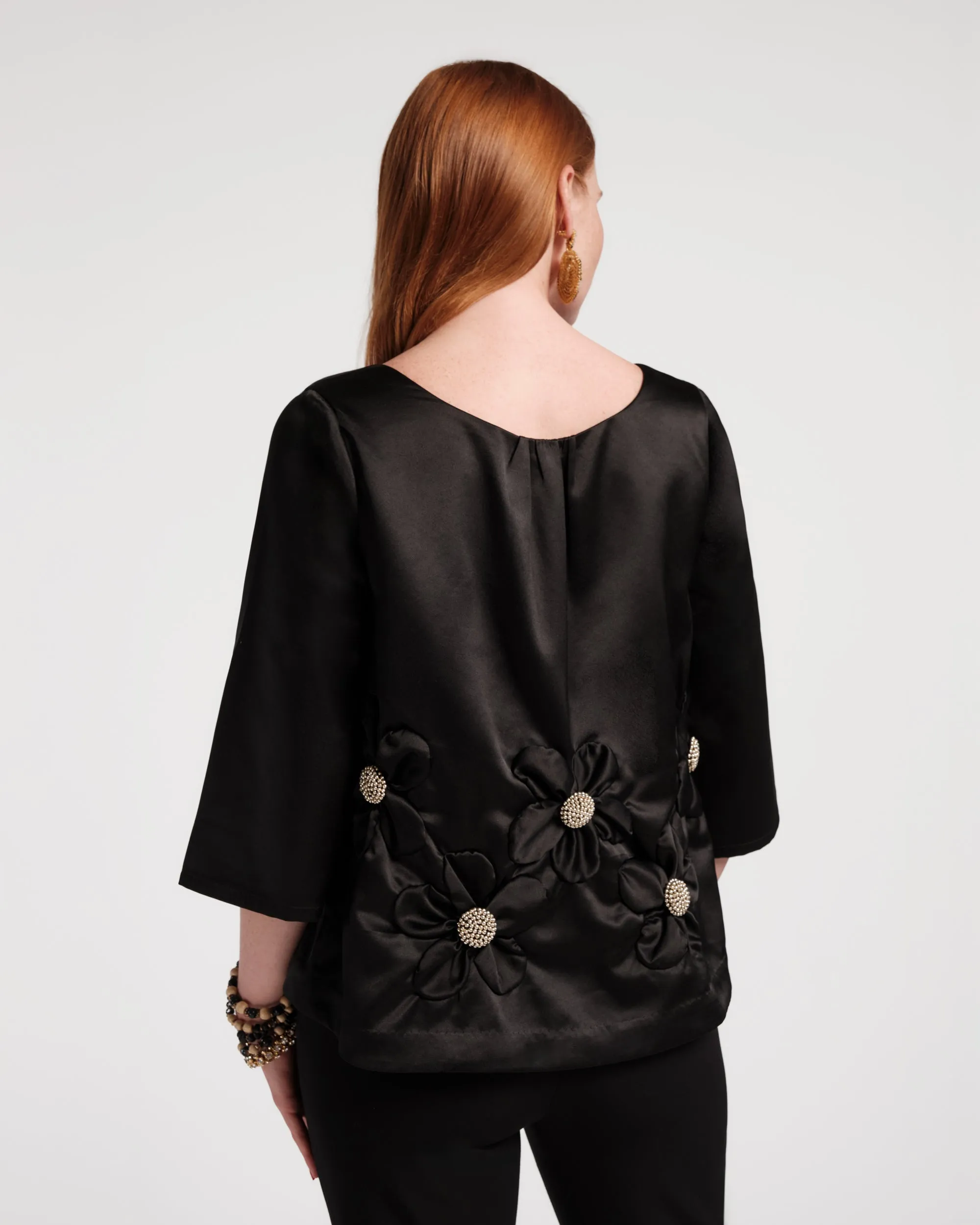Edie Flower Top - Black sold by Frances Valentine product image thumbnail 5
