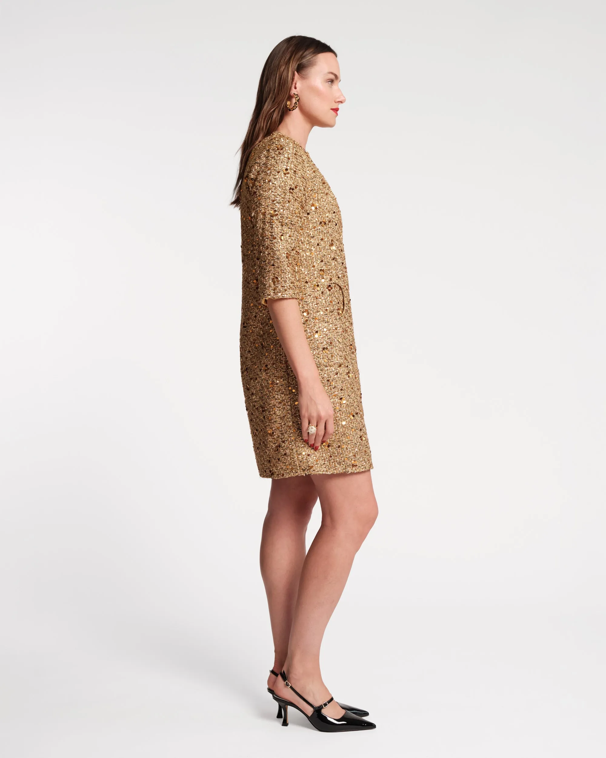 Mod Sequin Dress - Gold sold by Frances Valentine product image thumbnail 5