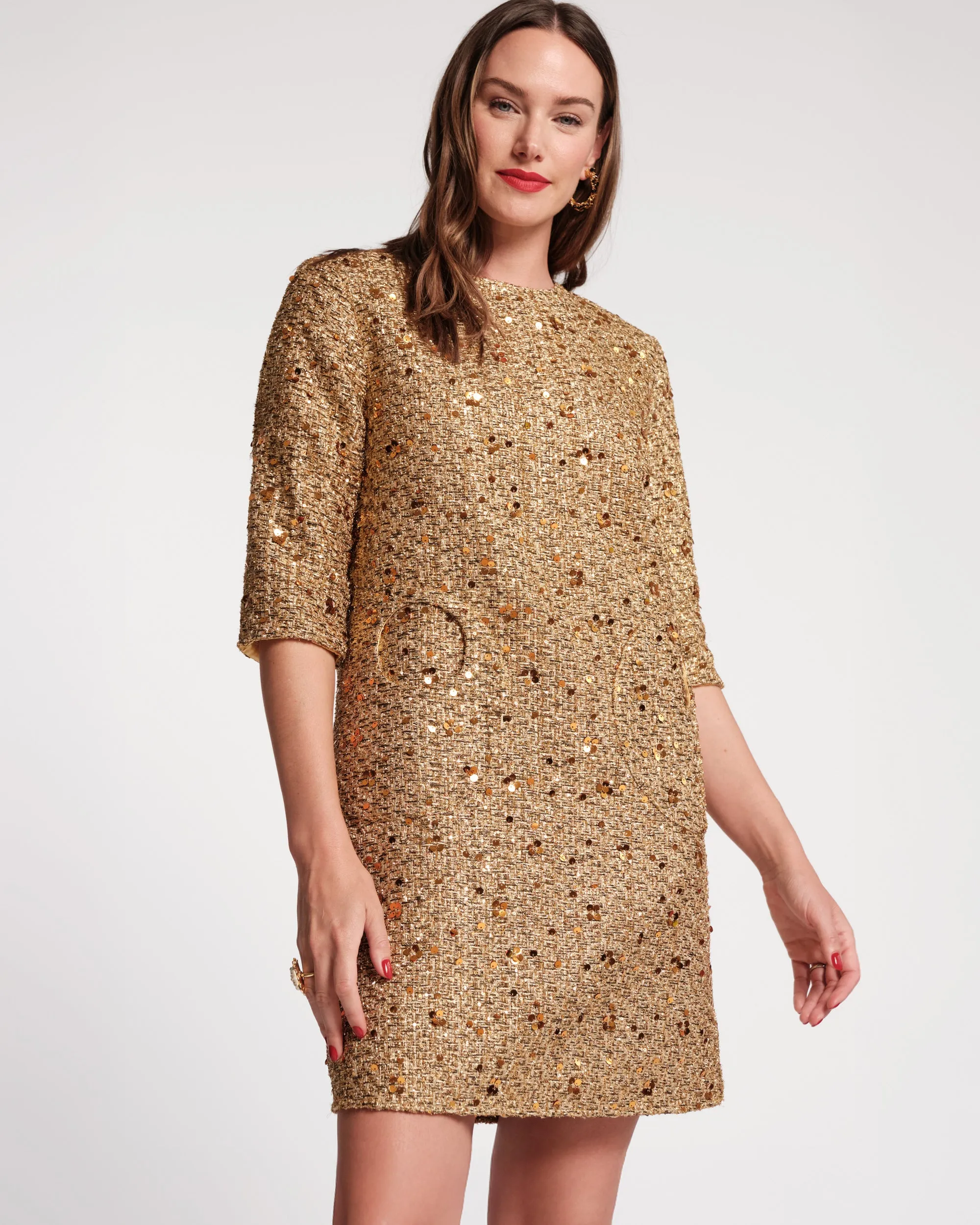 Mod Sequin Dress - Gold sold by Frances Valentine product image thumbnail 2