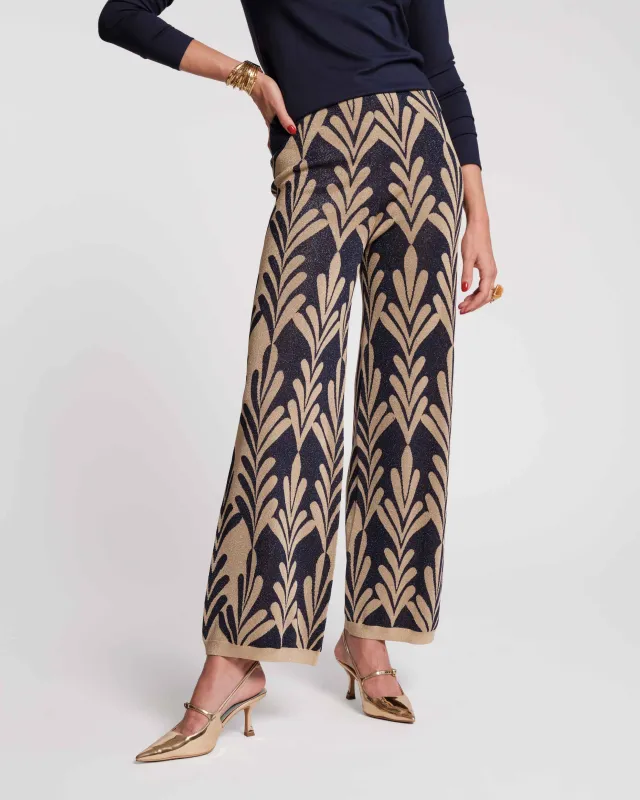 Dakota Pant - Royal Palm Knit sold by Frances Valentine