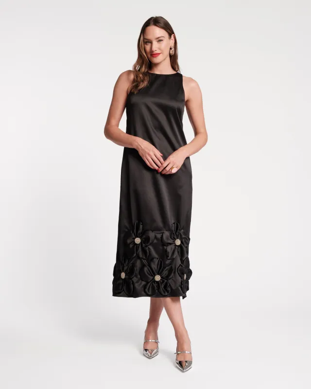 Francesca Flower Maxi Dress - Black sold by Frances Valentine