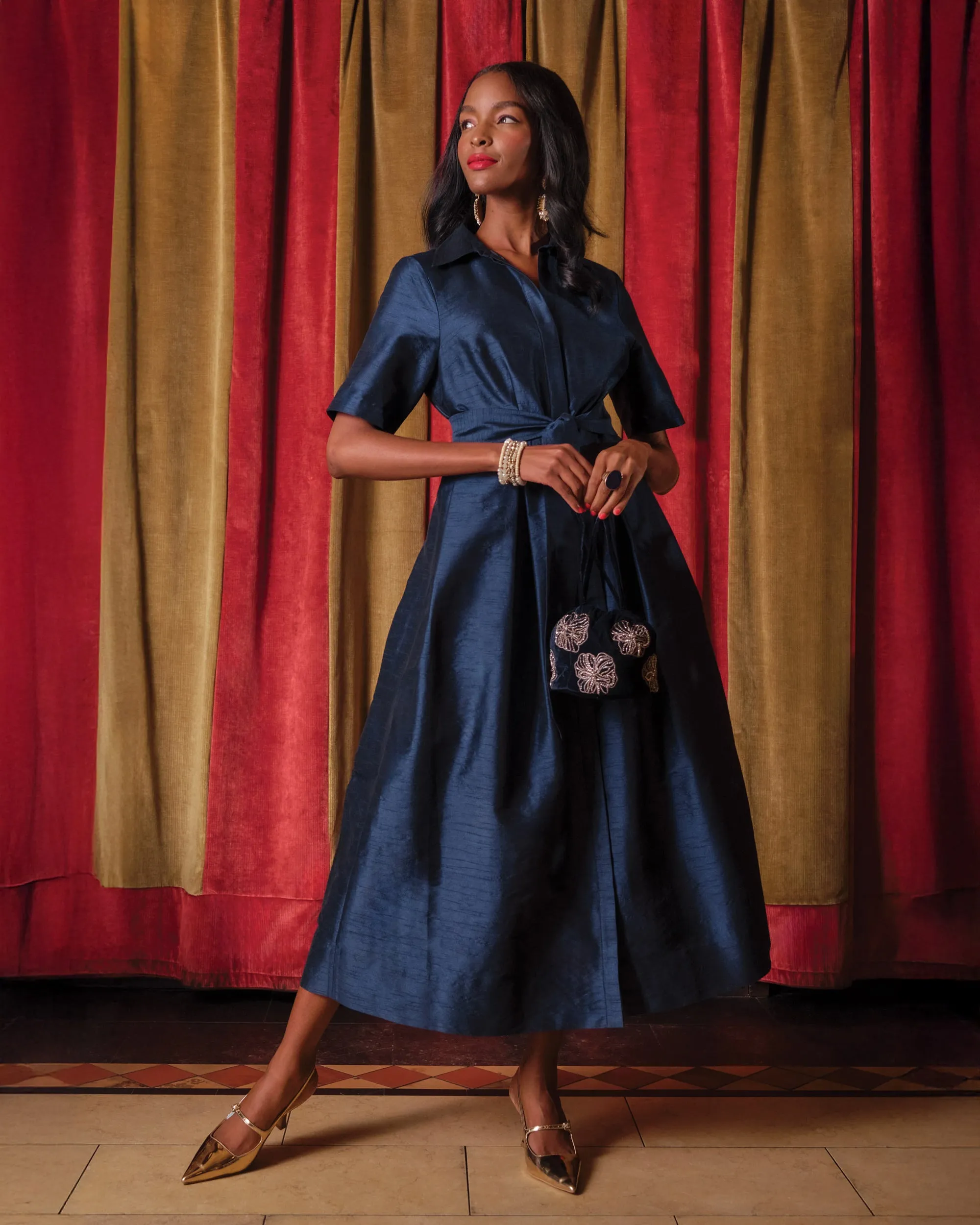 Bella Maxi Dress - Navy sold by Frances Valentine product image thumbnail 2