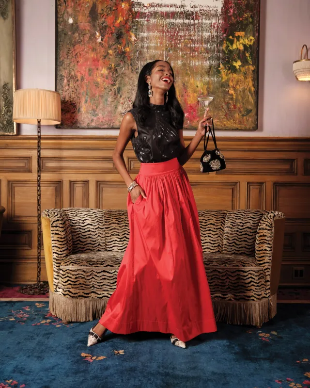 Ball Skirt - Red sold by Frances Valentine