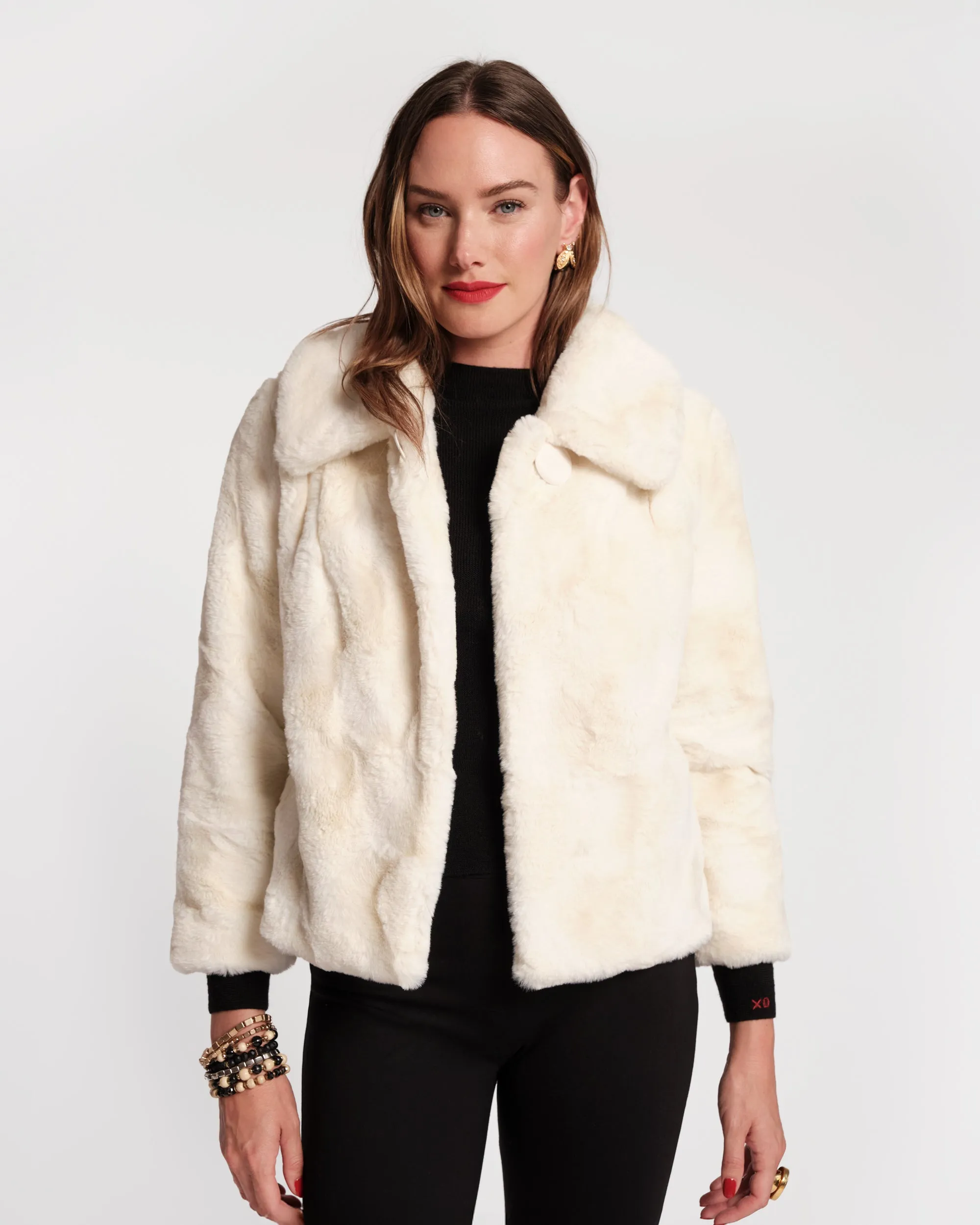 Babe Faux Fur Jacket - White sold by Frances Valentine product image thumbnail 2