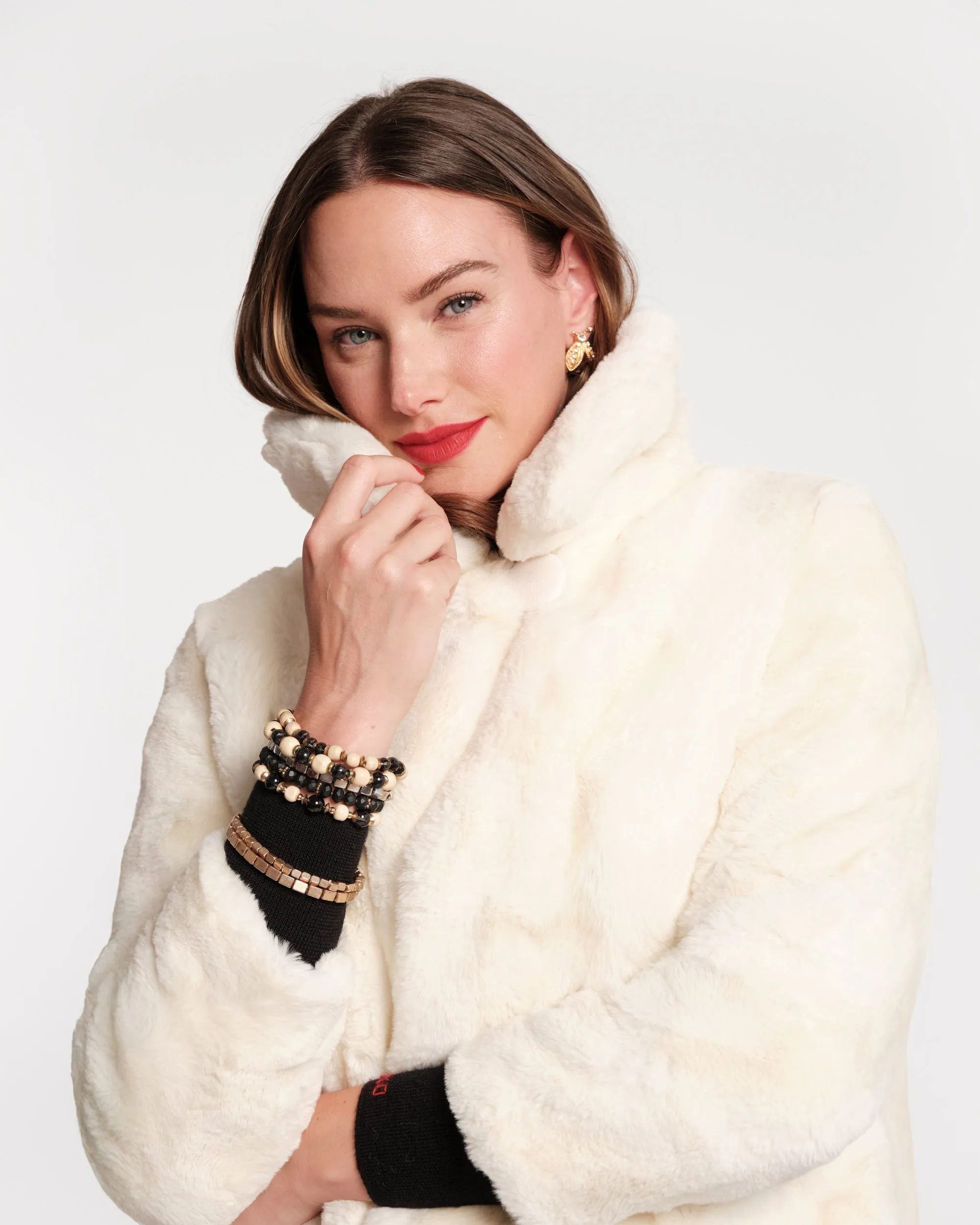 Babe Faux Fur Jacket - White sold by Frances Valentine product image thumbnail 5