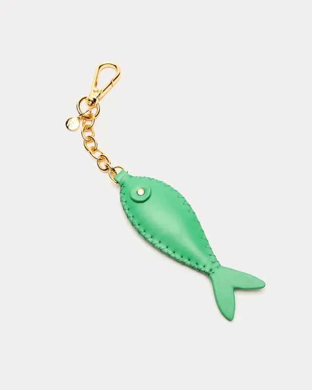 Fishie Charm Keychain - Green sold by Frances Valentine