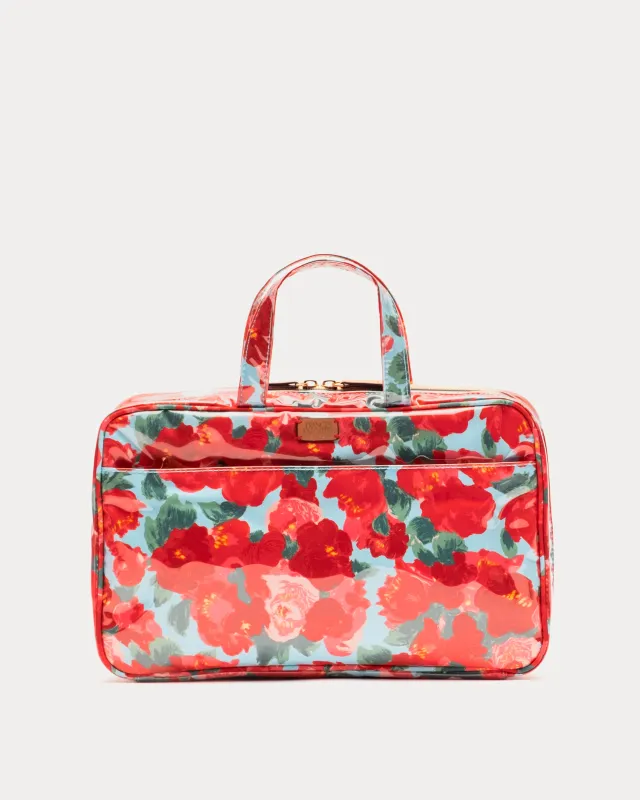 Hanging Travel Cosmetic Case - Peony Print sold by Frances Valentine